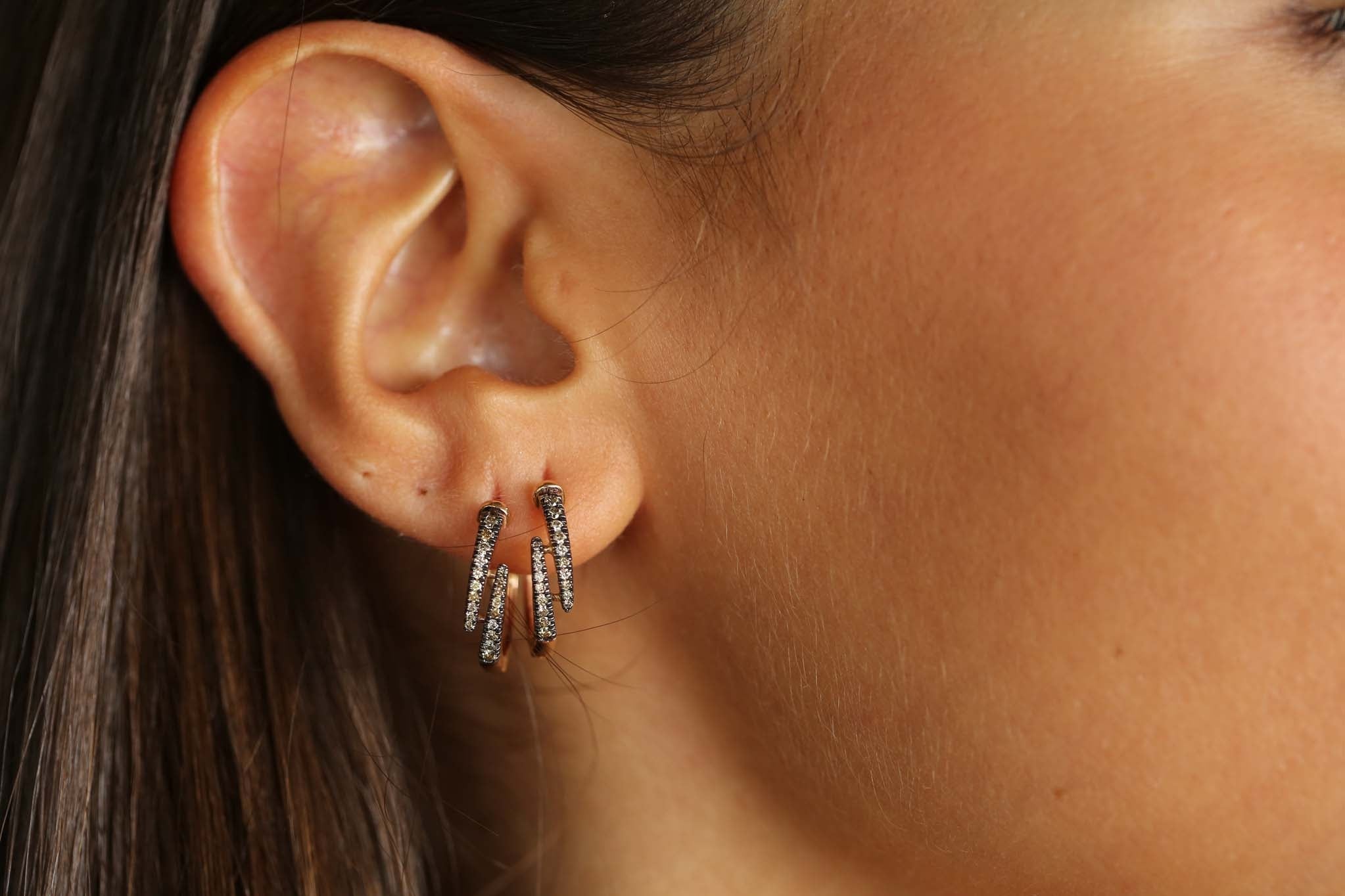 Claw Brown Earrings