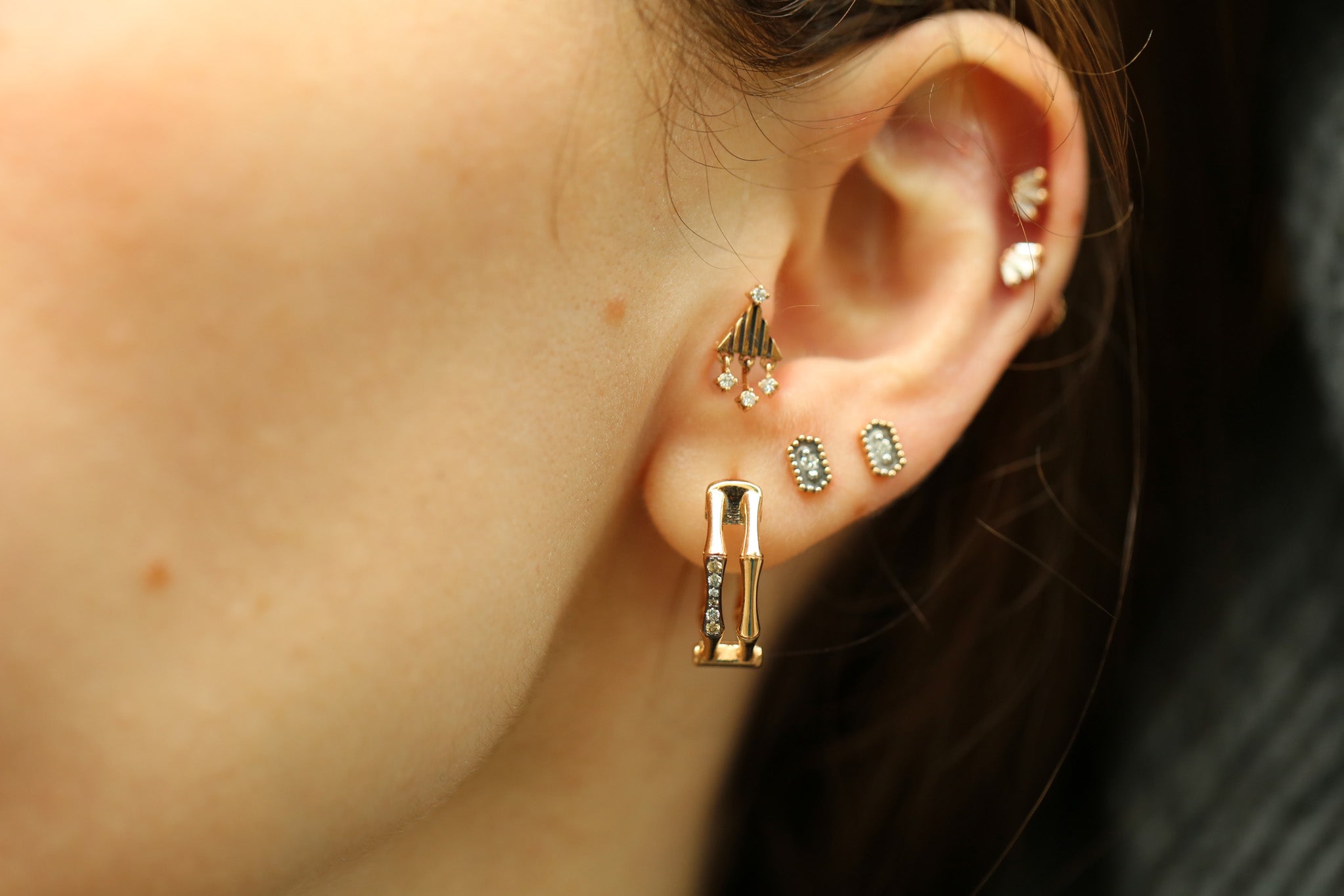 Bone Brown Earrings