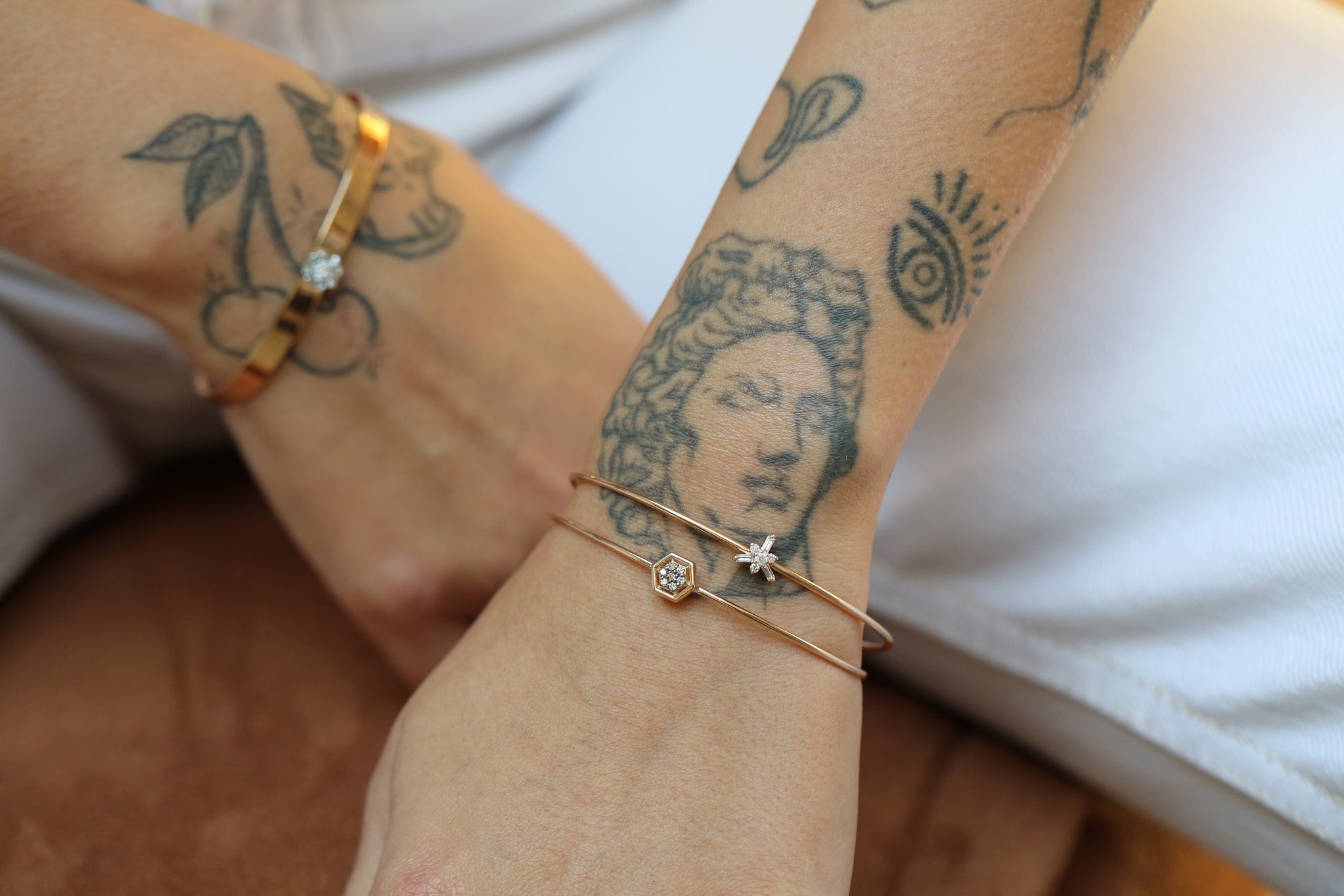 Hexa Brown Bangle