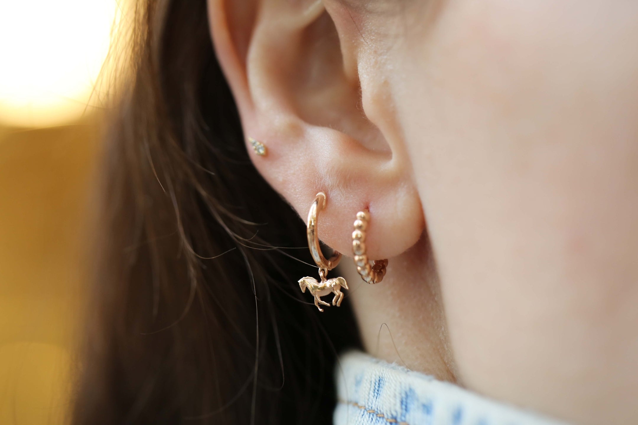 Bold Pilot Hoop Earrings