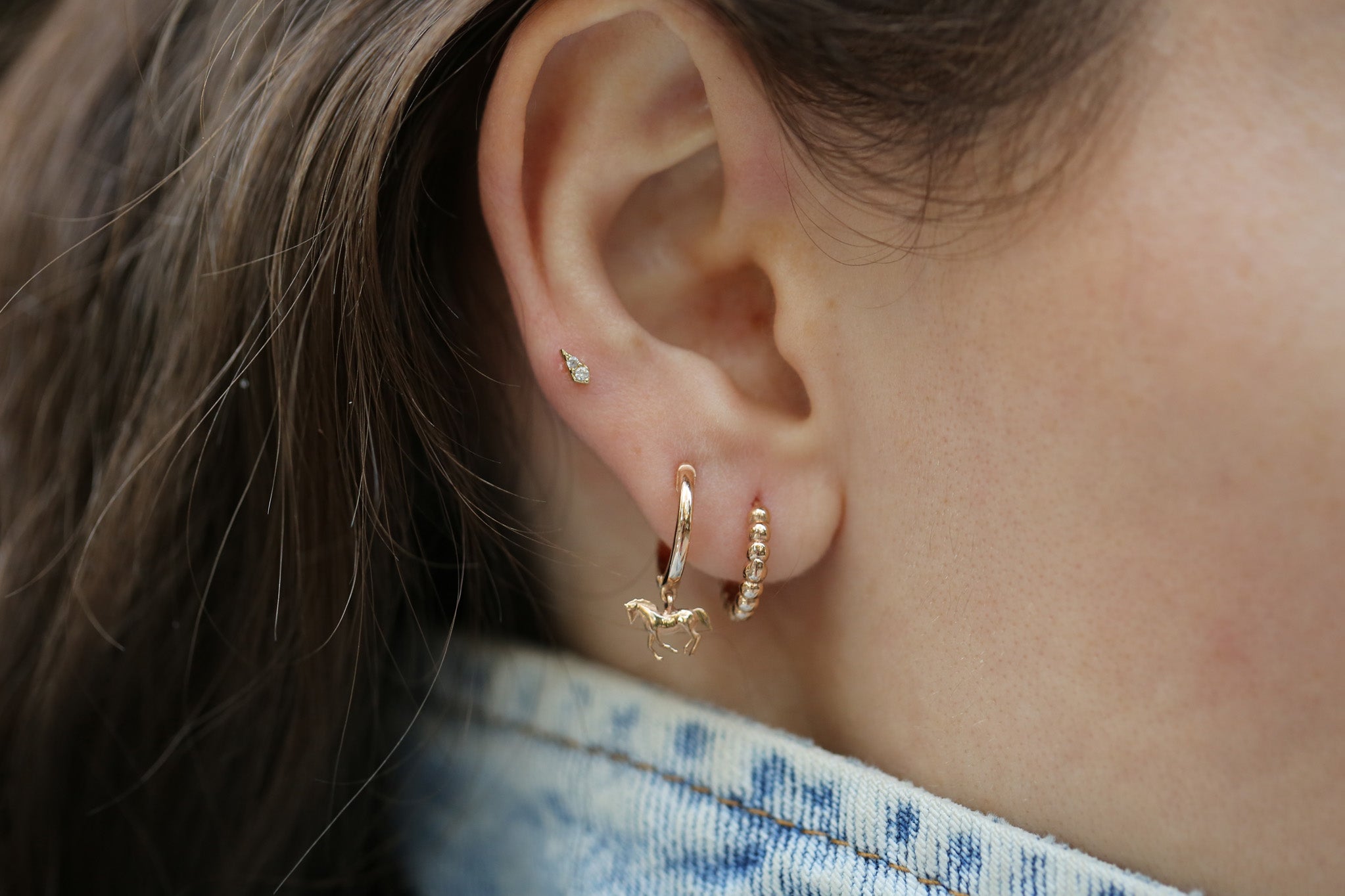 Bold Pilot Hoop Earrings