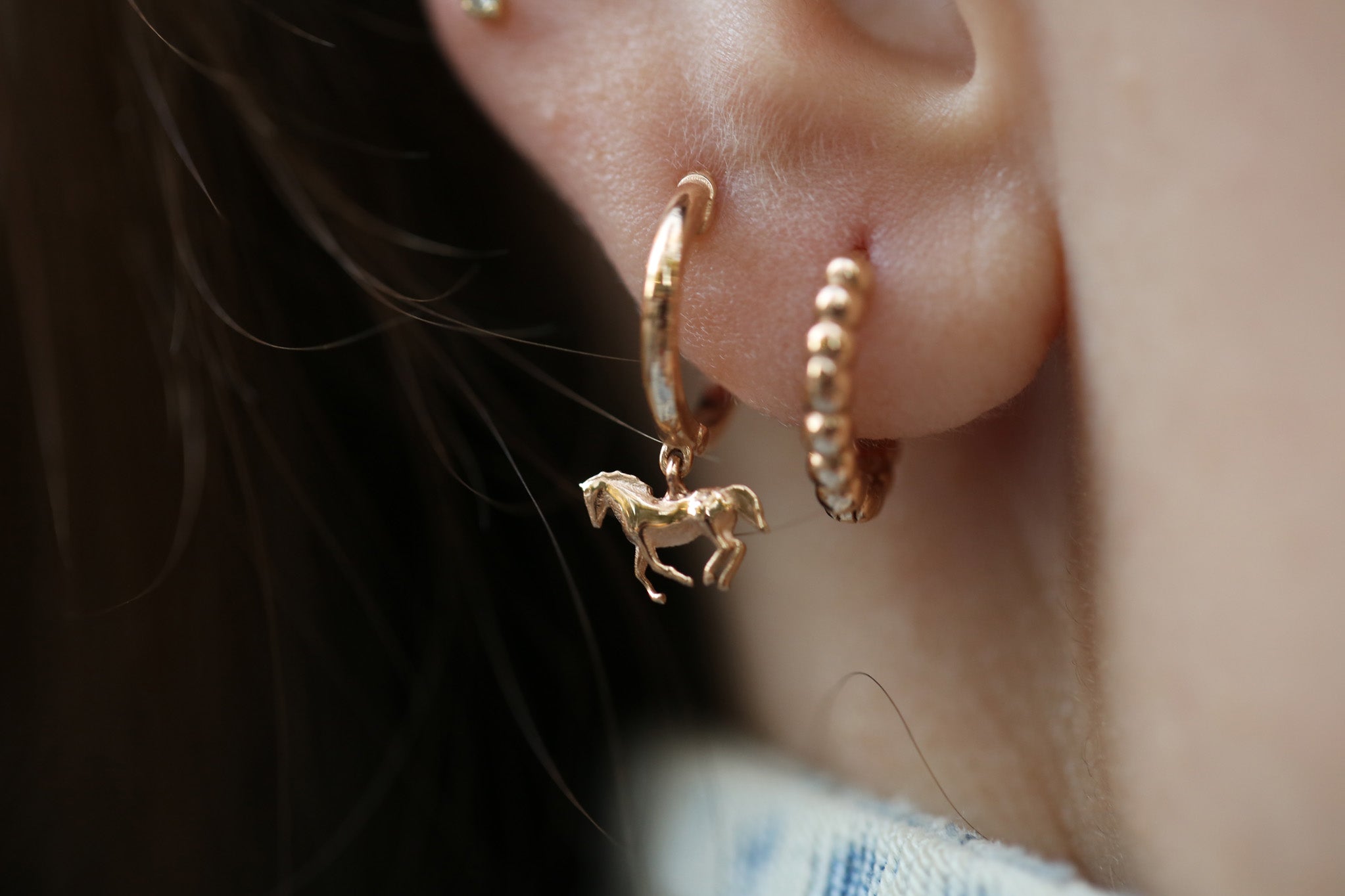 Bold Pilot Hoop Earrings