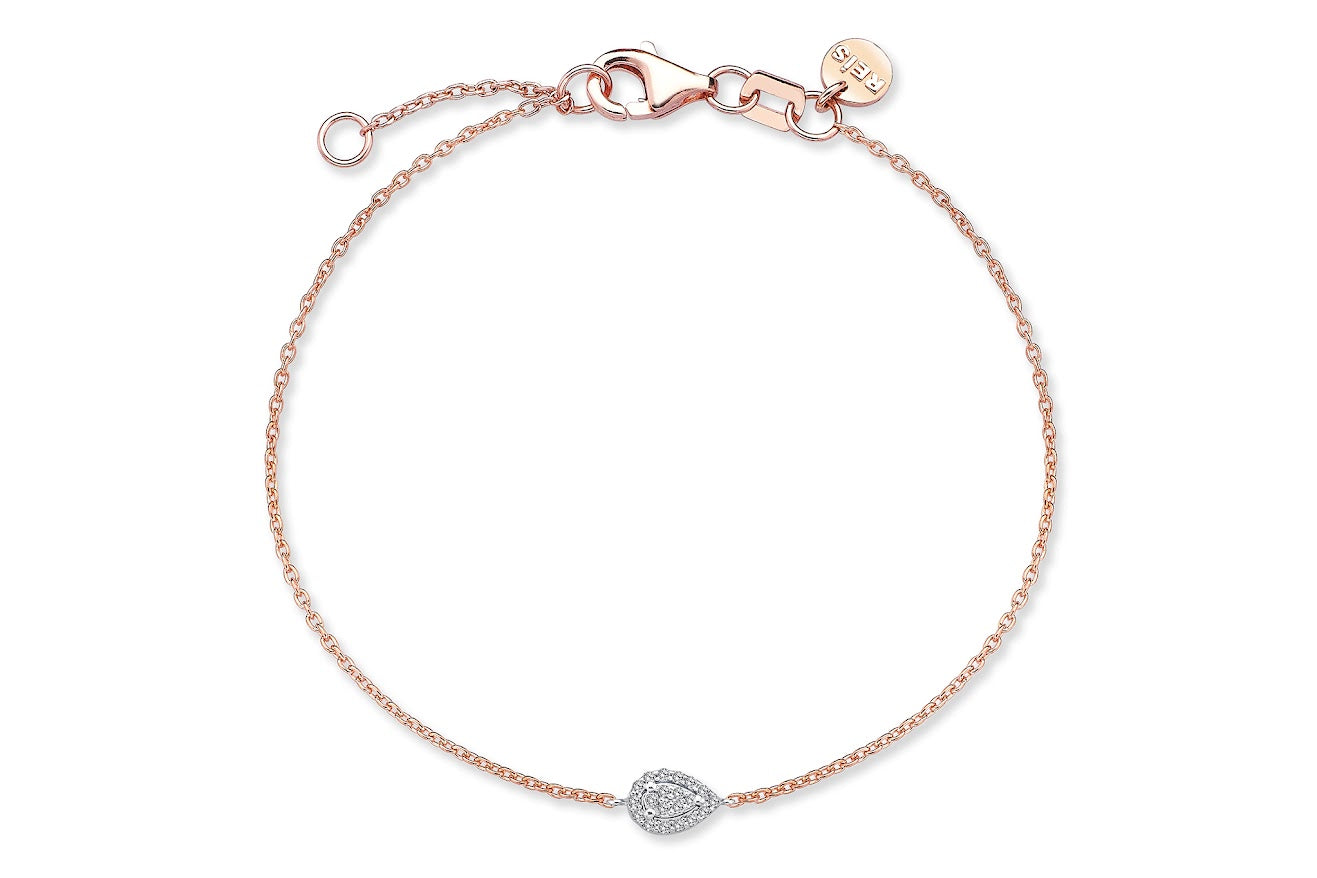 Drop Diamond Chain Bracelet