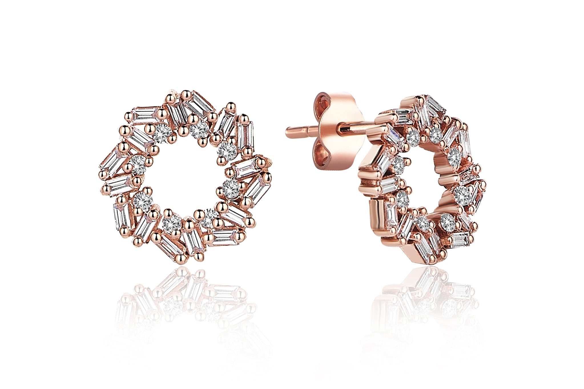 Feraye Baguette Diamond Earring