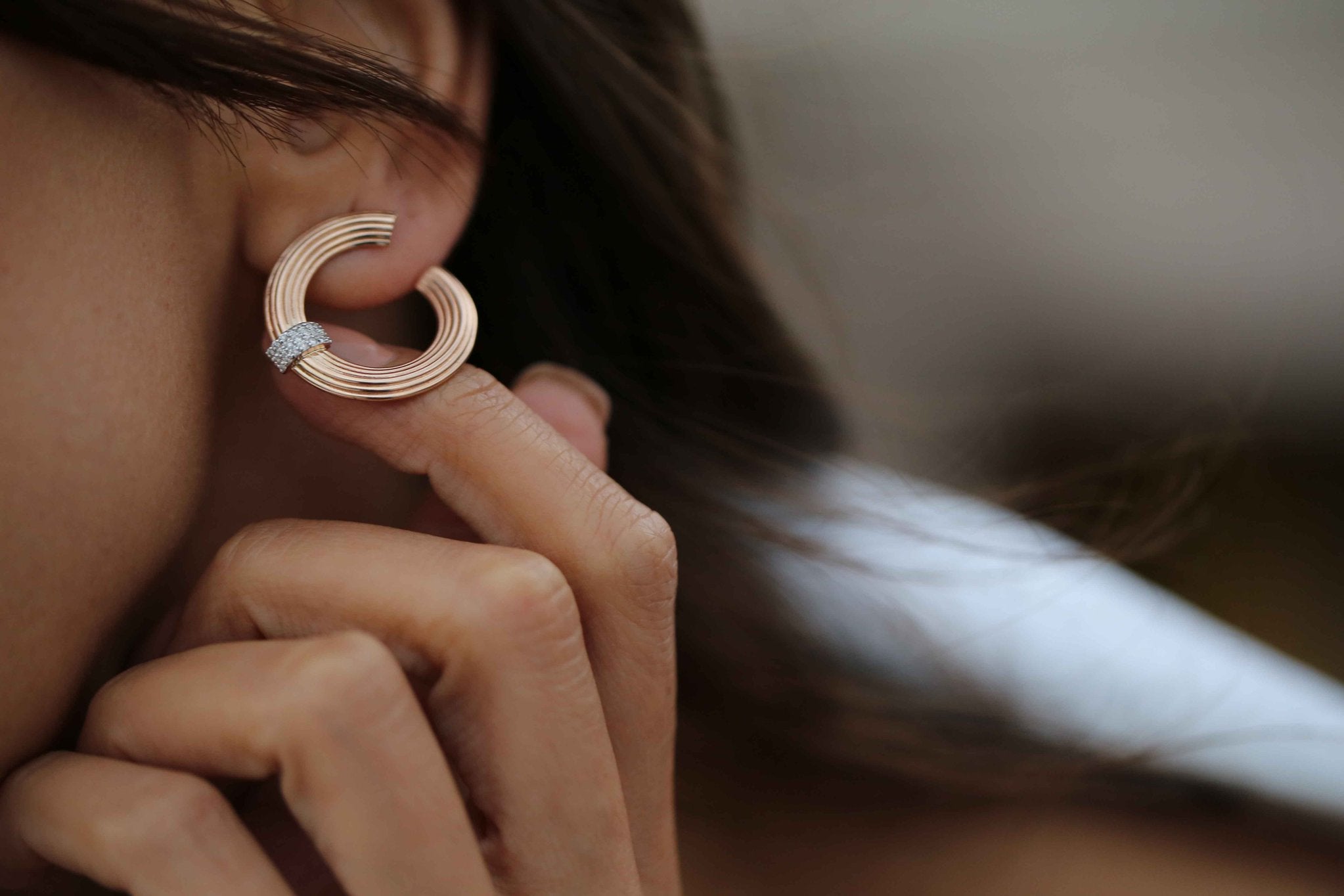 Cannoli Diamond Earring