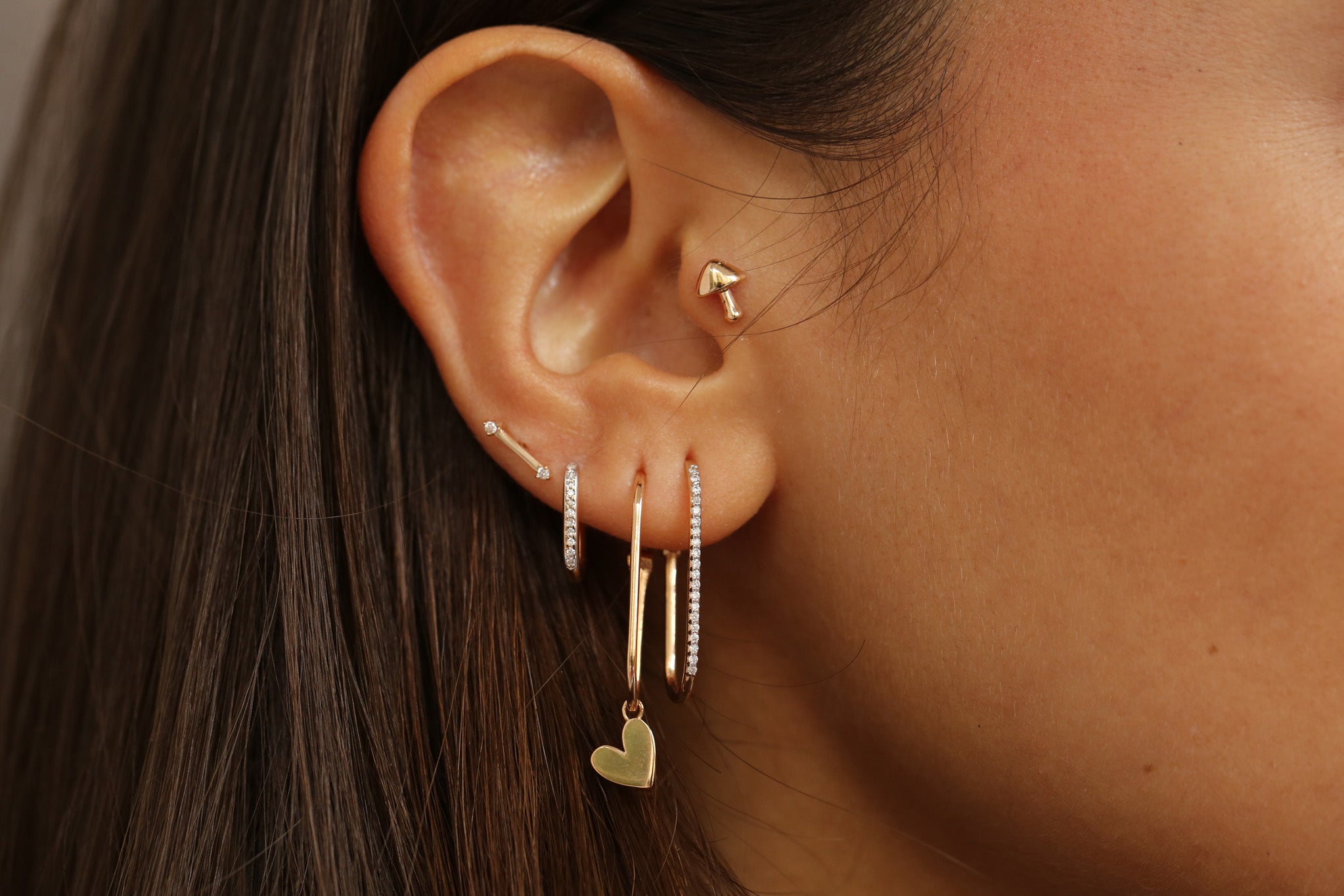 Line Heart Earrings