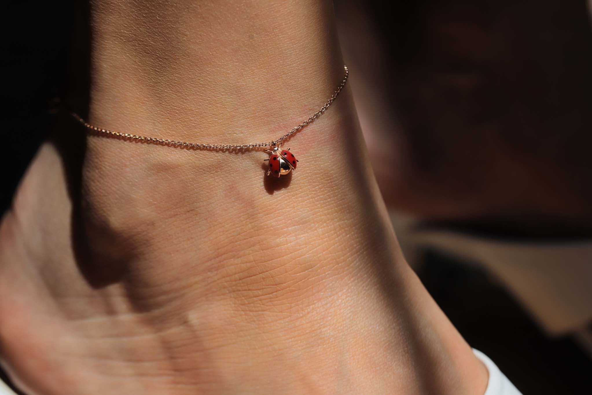Ladybird Anklet