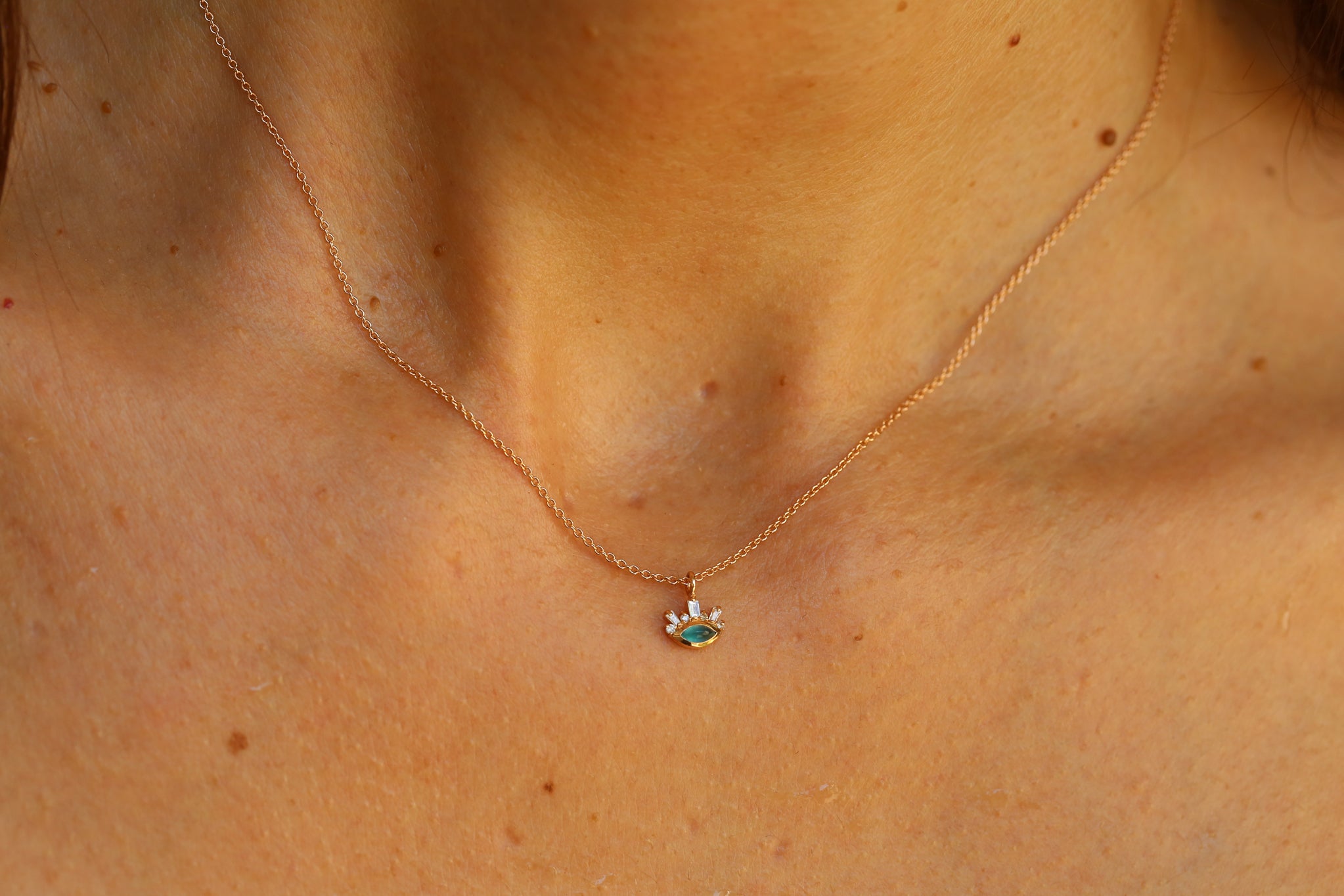 Mini Blue Moon Necklace