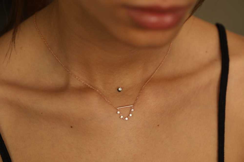 Five Stone Diamond Necklace