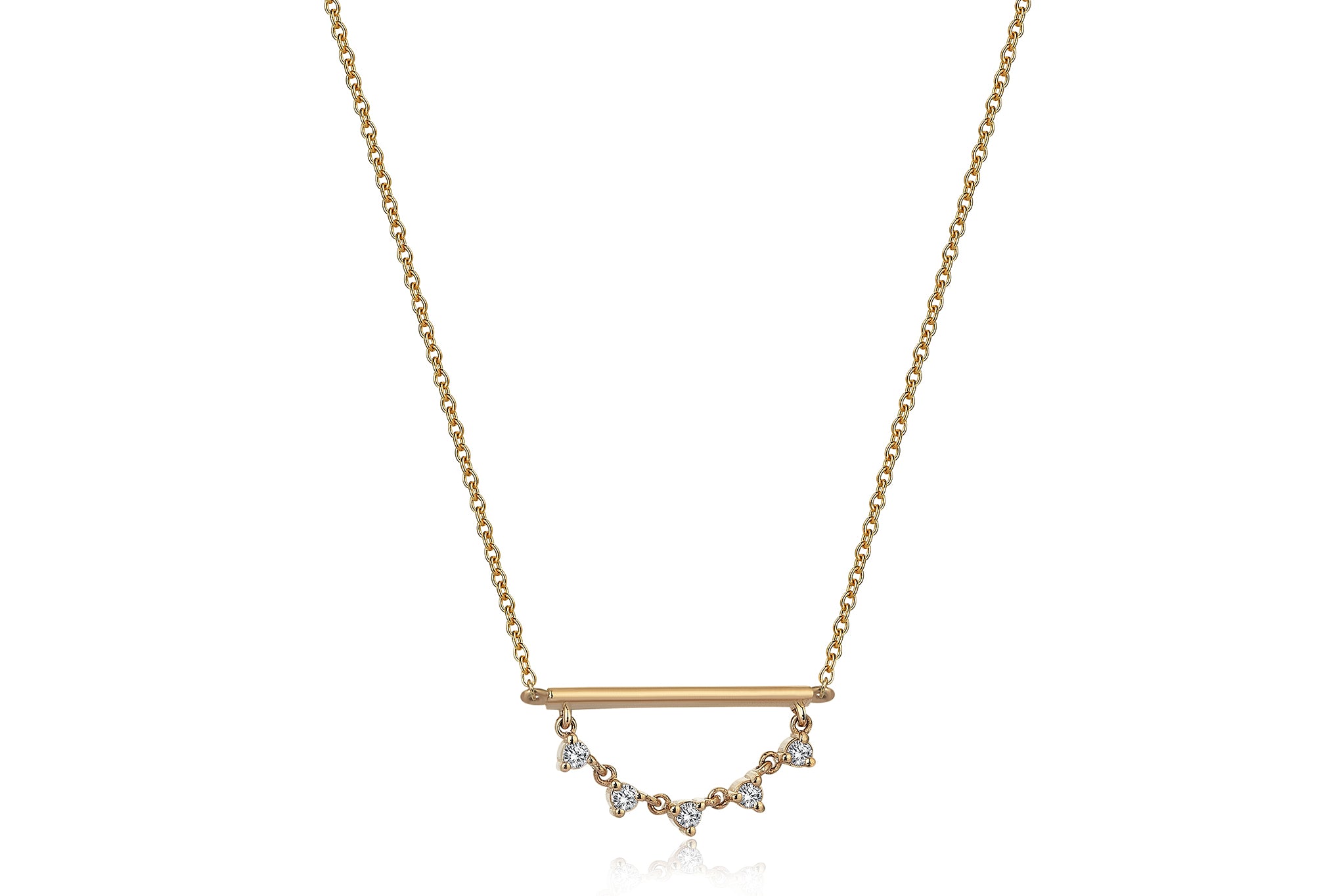 Five Stone Diamond Necklace