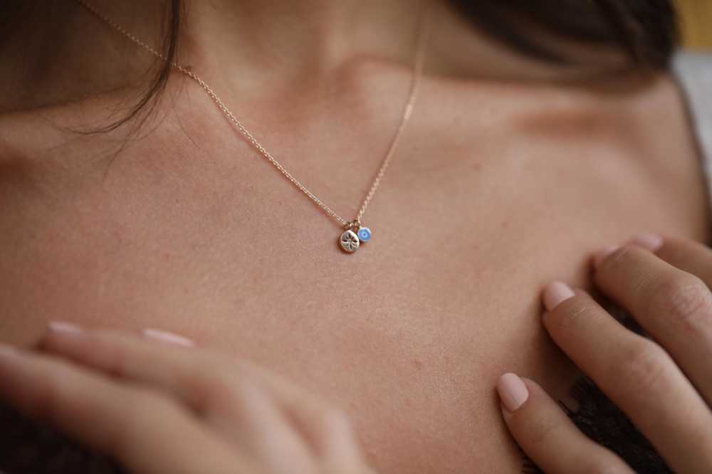 Mini Pole Star and Eye necklace