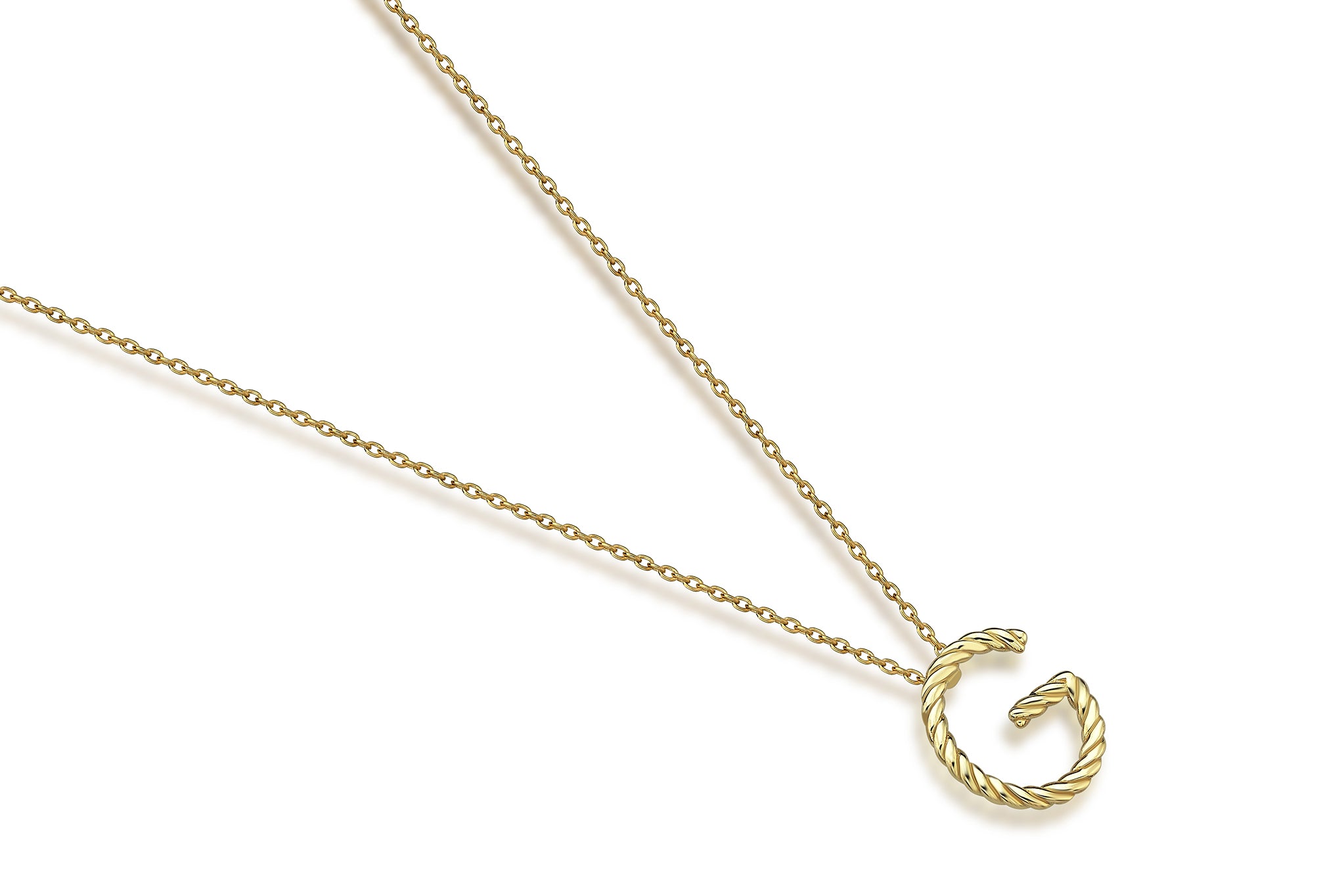 Mini Twisted Letter Necklace