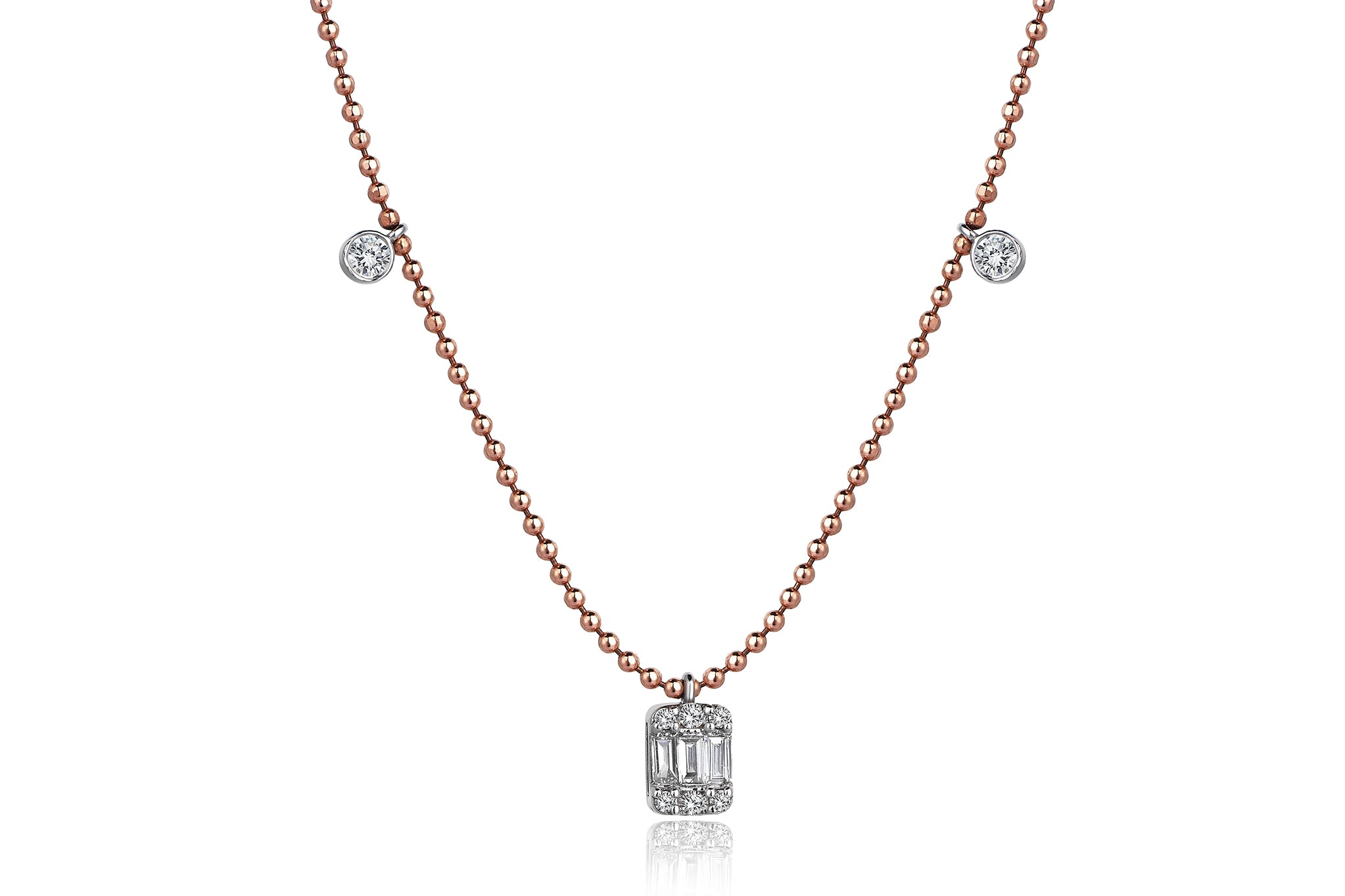 Row Baguette Necklace