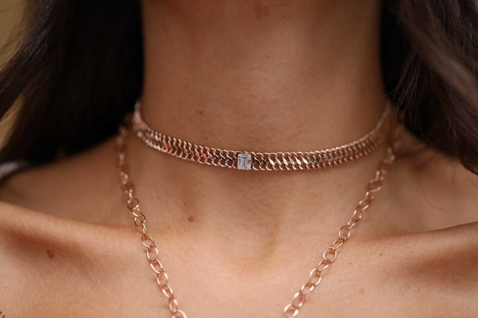 Baguette Diamond Choker