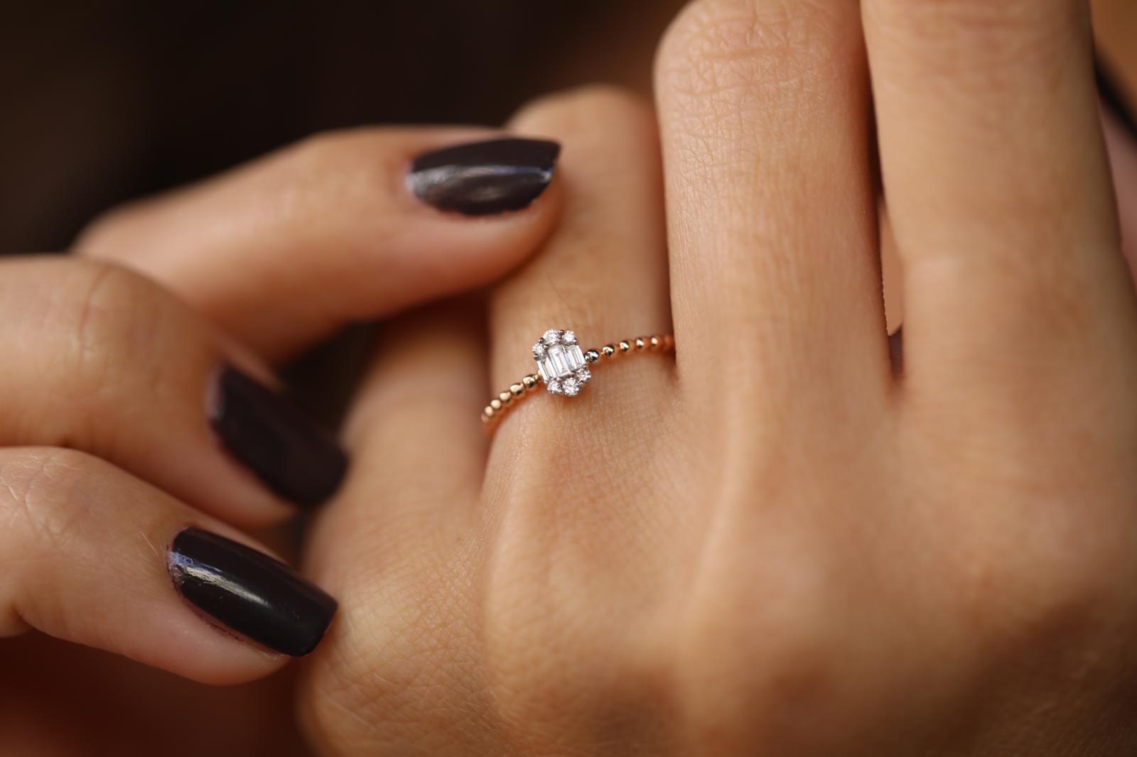 Baguette Hexagon Ring