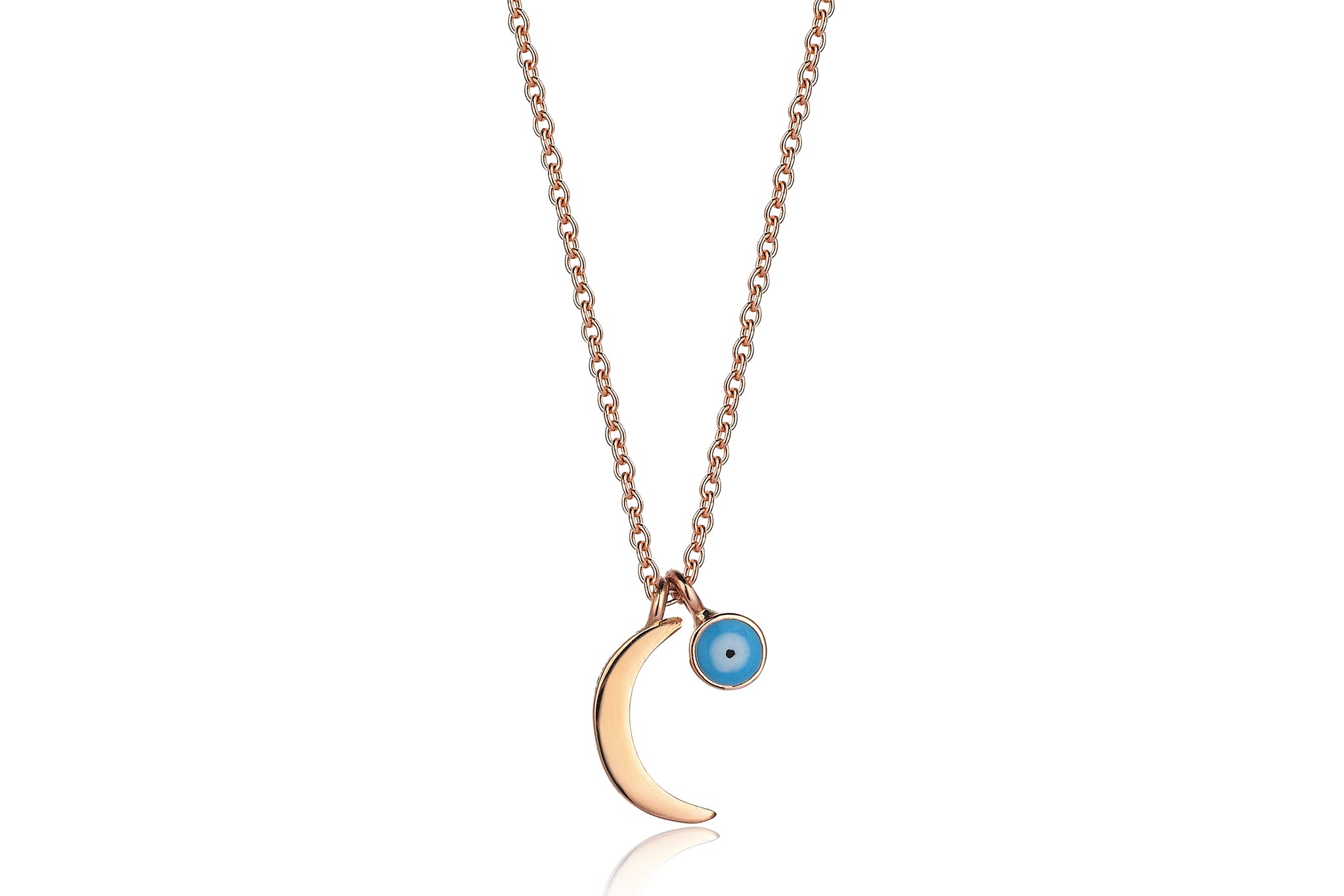 Enameled Moon Necklace 2