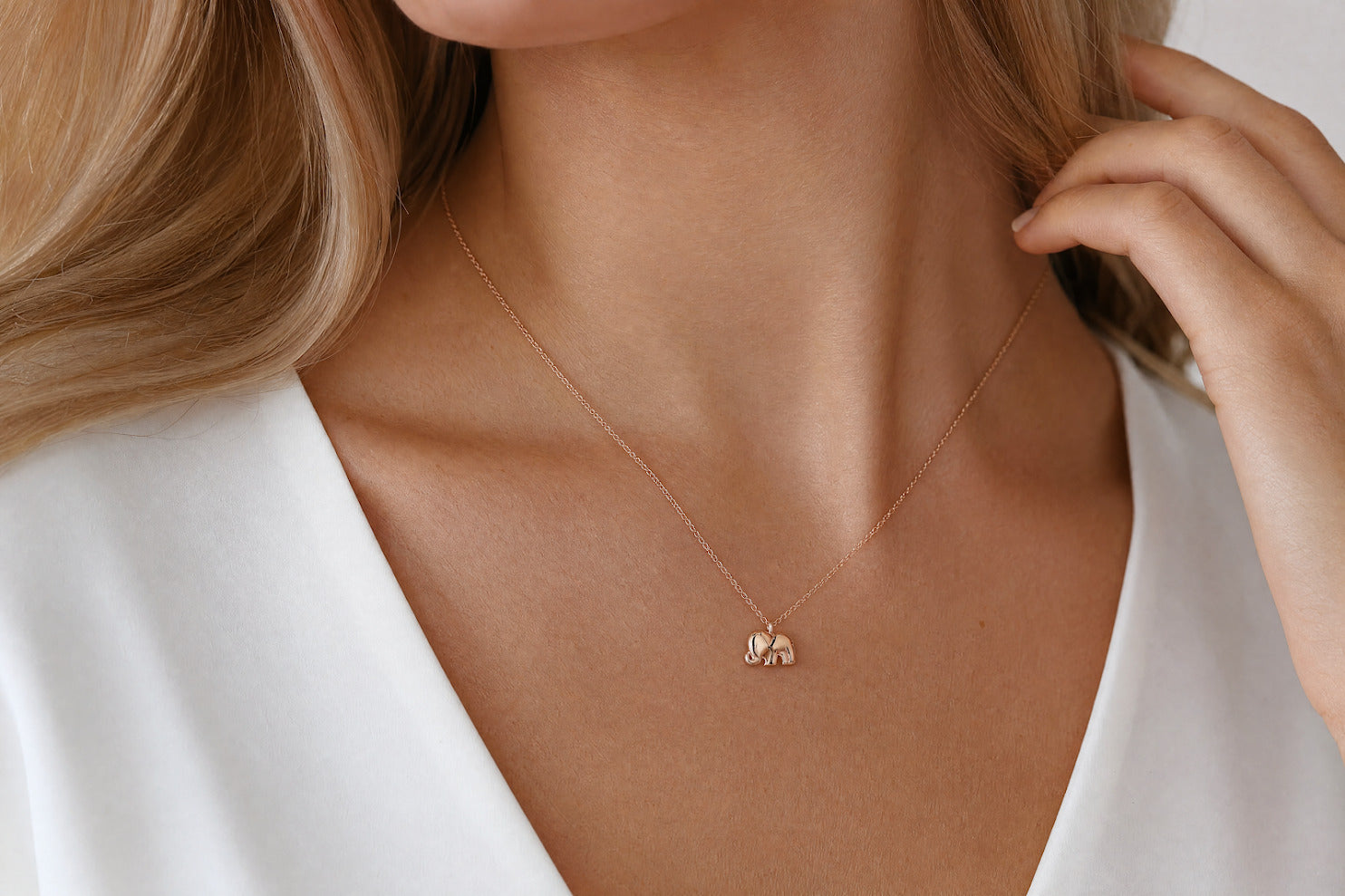 Elephants and Grass Necklace