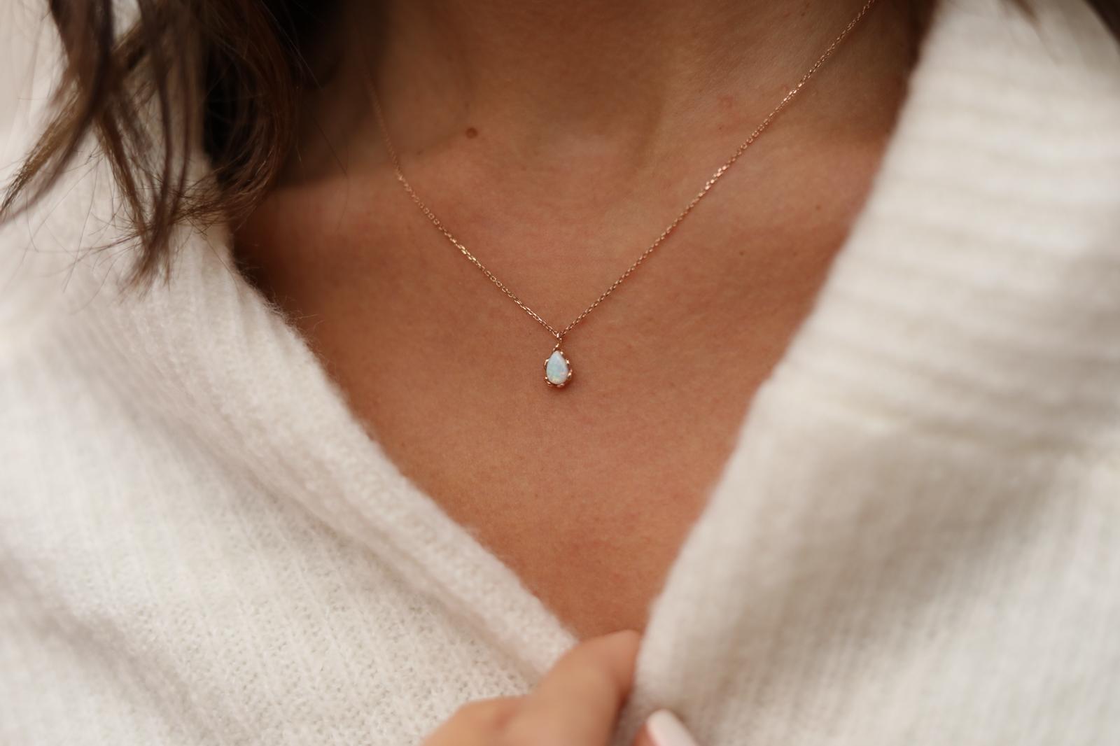 Opal Drop Necklace