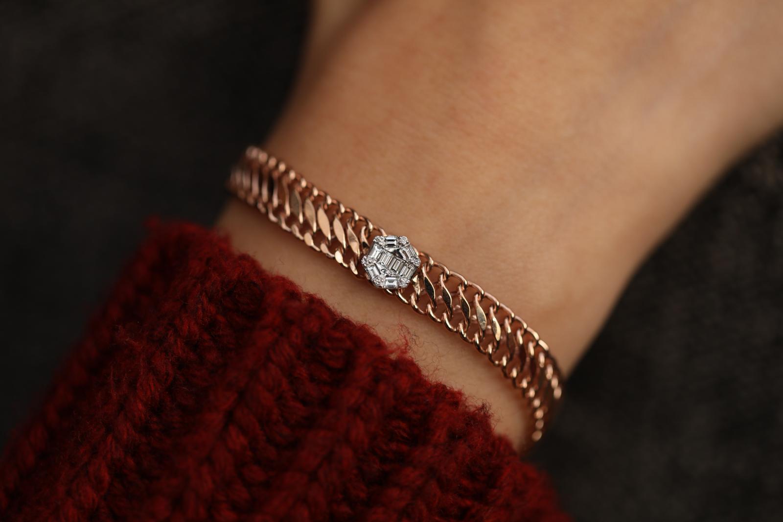 Straw and Baguette Bracelet