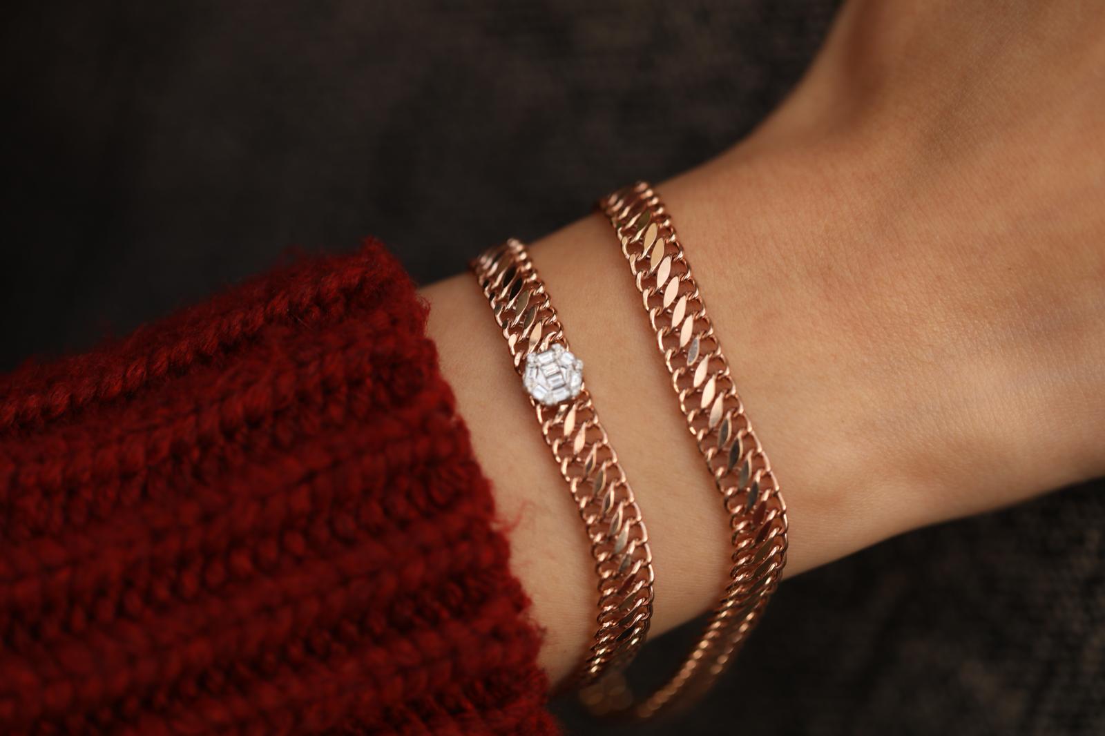 Straw and Baguette Bracelet