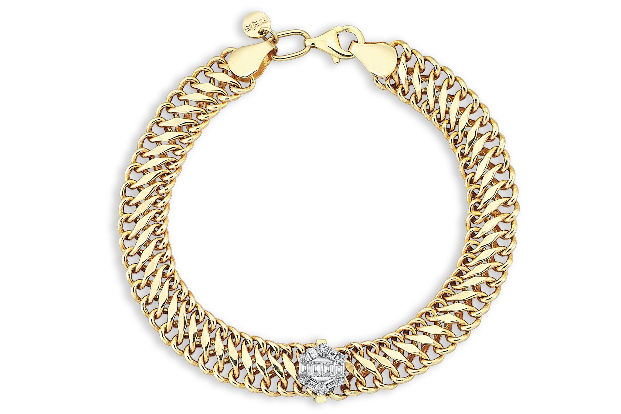 Straw and Baguette Bracelet