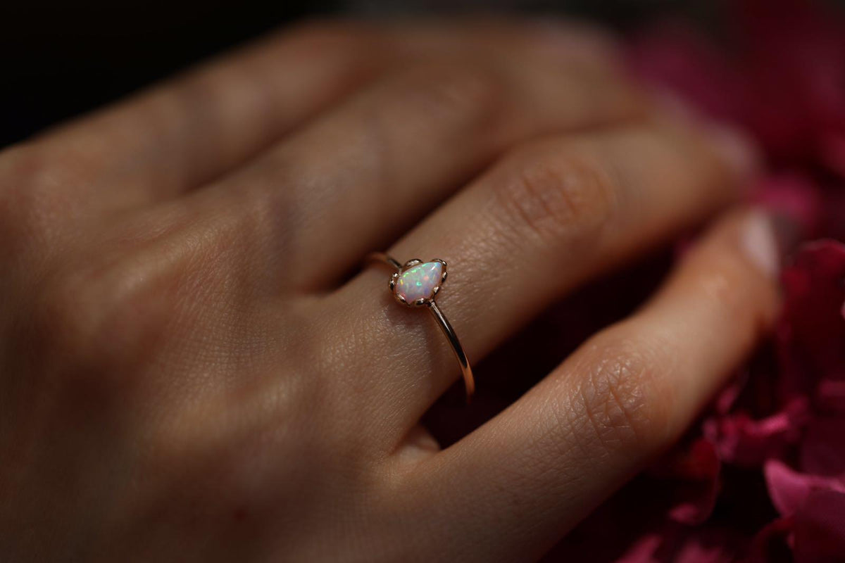 Opal Drop Ring