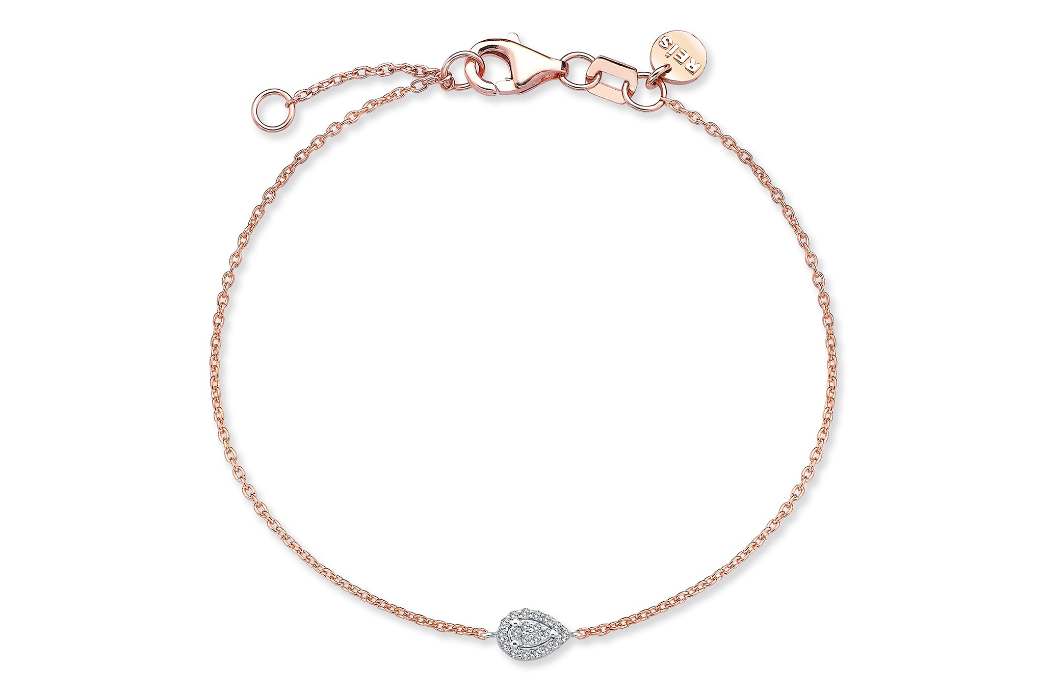 Drop Diamond Chain Bracelet
