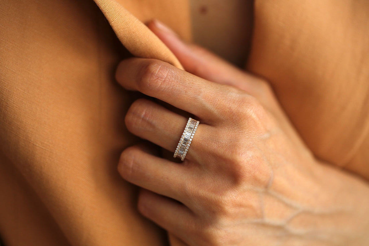 Half Round Baguette Ring