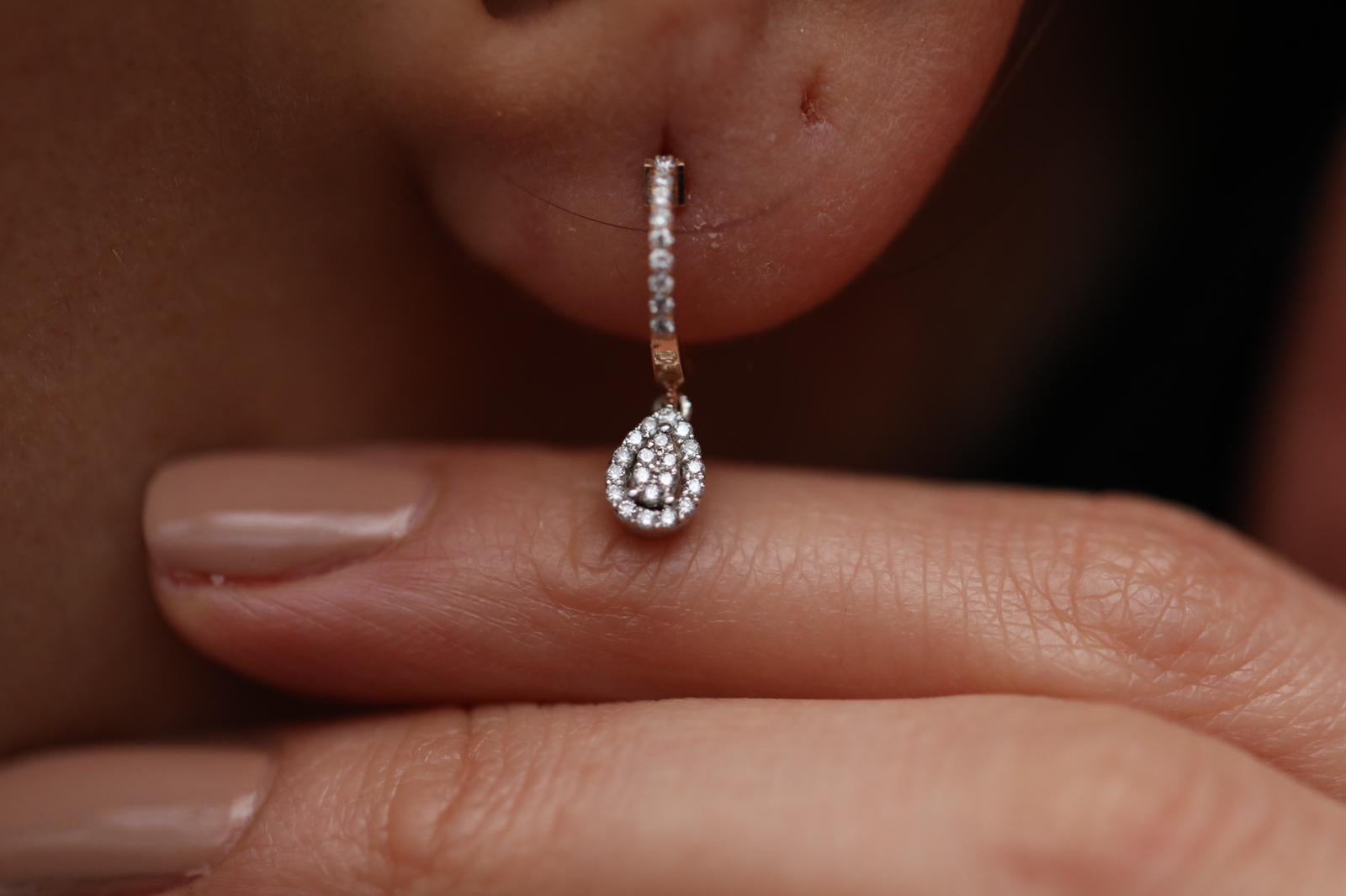 Drop Diamond Earrings