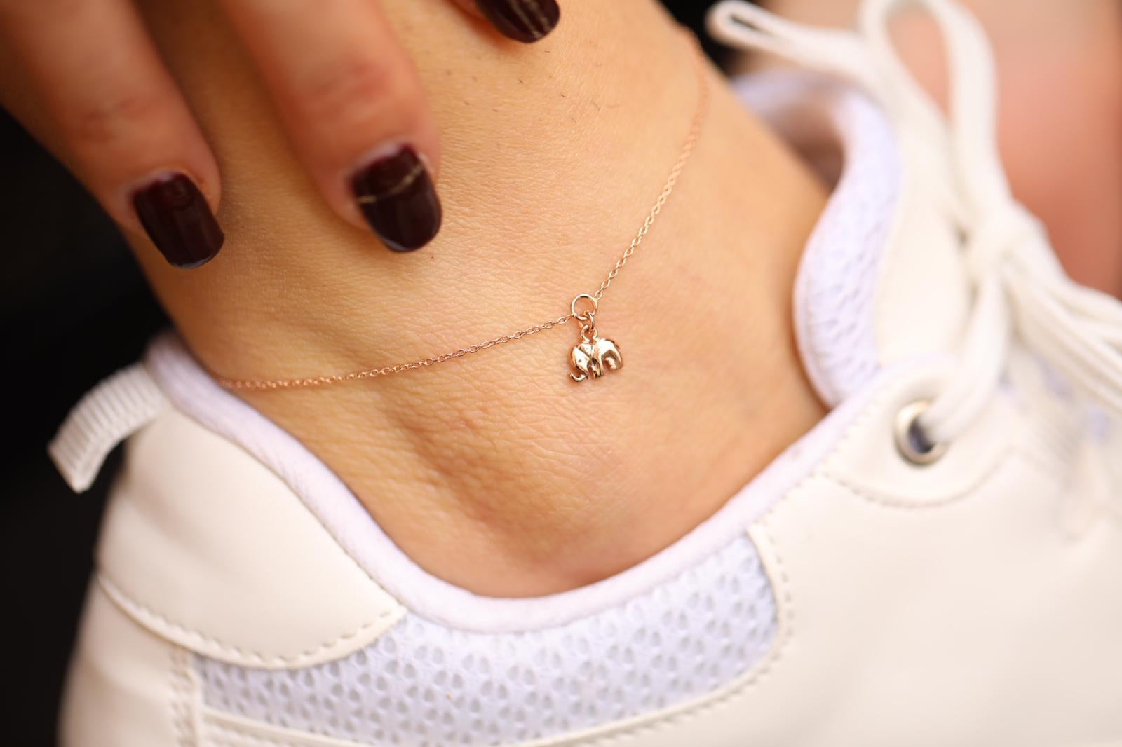 Elephants and Grass Anklet