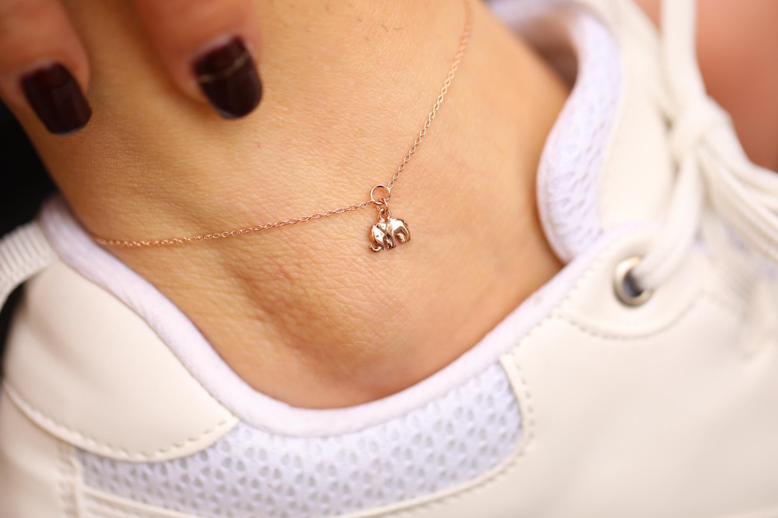 Elephants and Grass Anklet