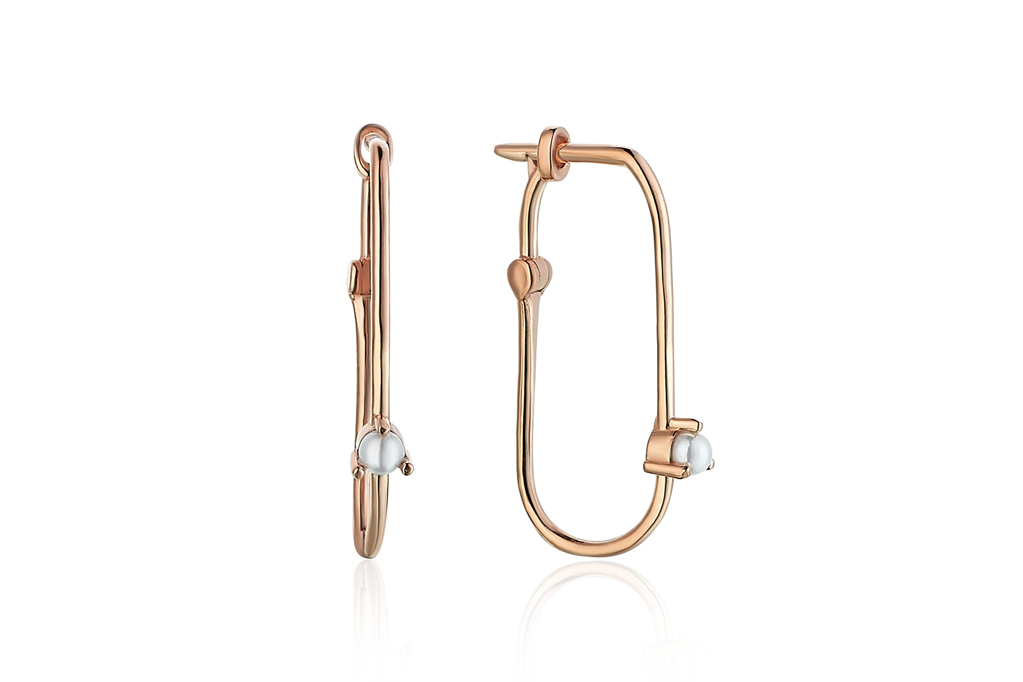 Line Pearl Earrings