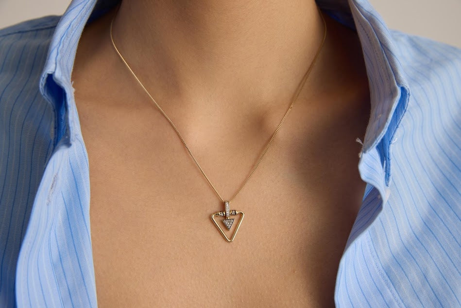 Triangle Diamond Necklace