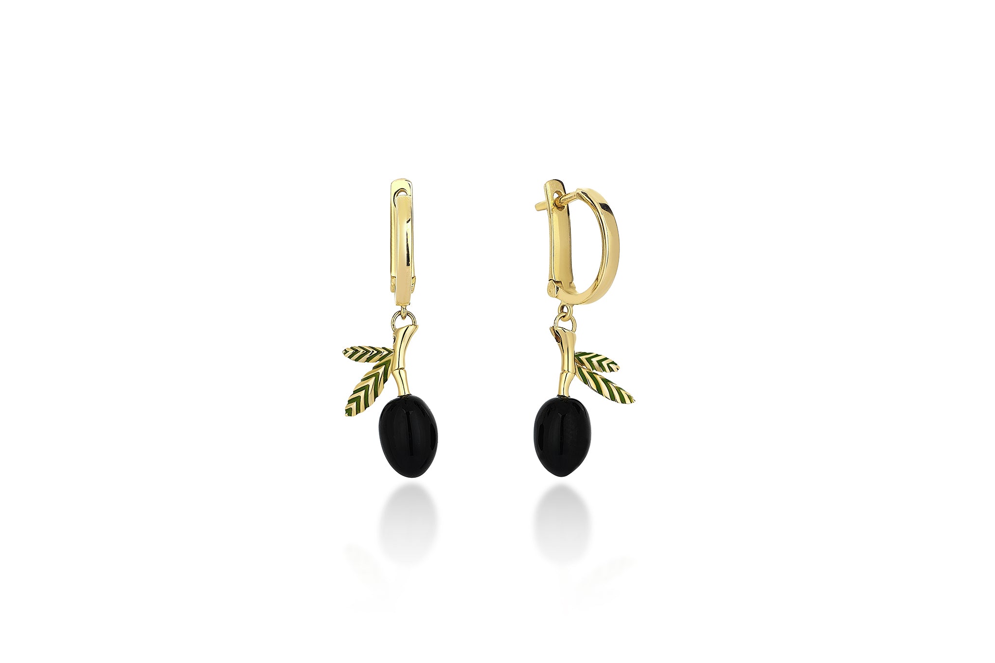Shaded Green Earrings