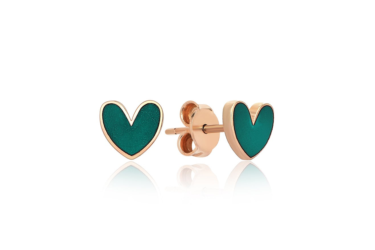 Love Bombing Green Stud Earrings