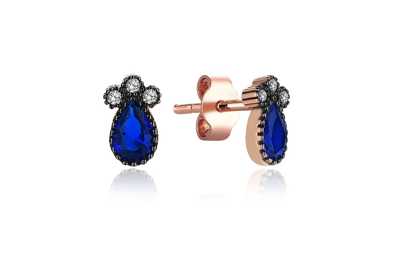 Drop Sapphire Earrings