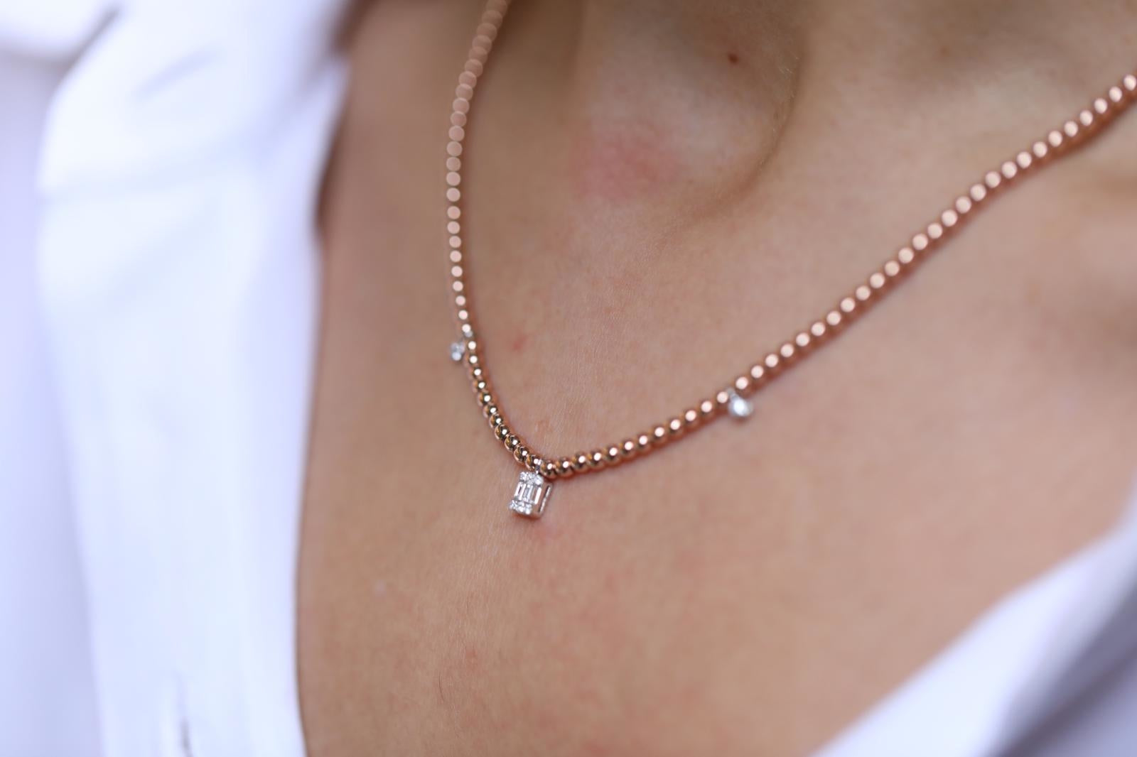 Baguette Necklace Ball