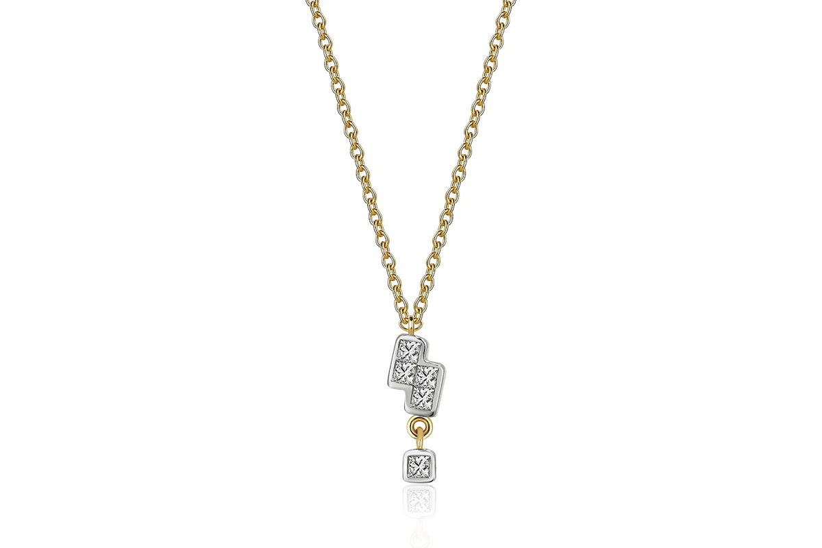Zigzag Tetris Necklace