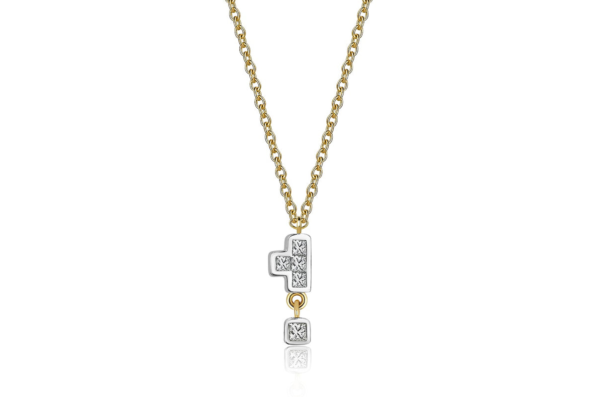T Block Necklace