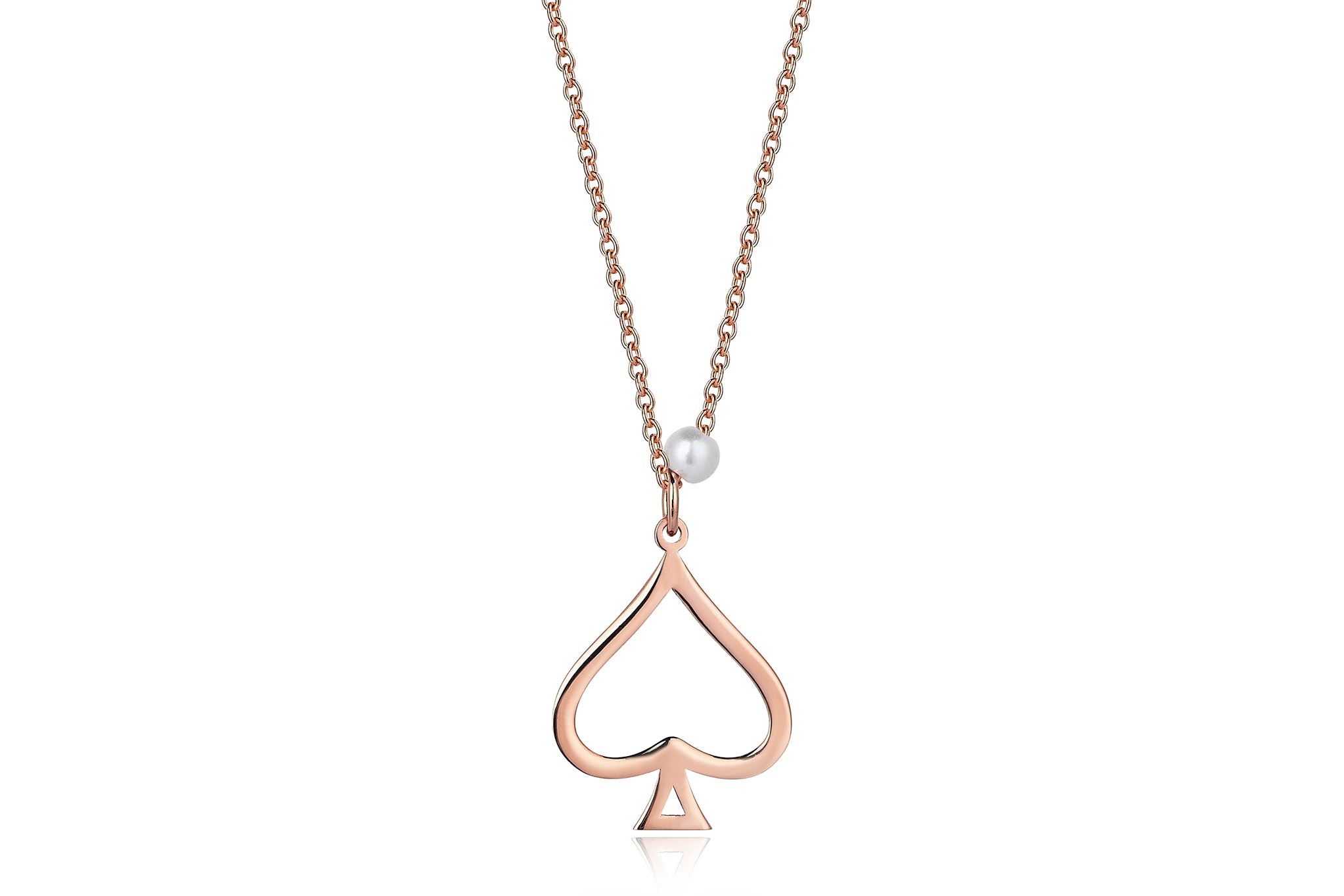 Pearl Stone Spade Necklace