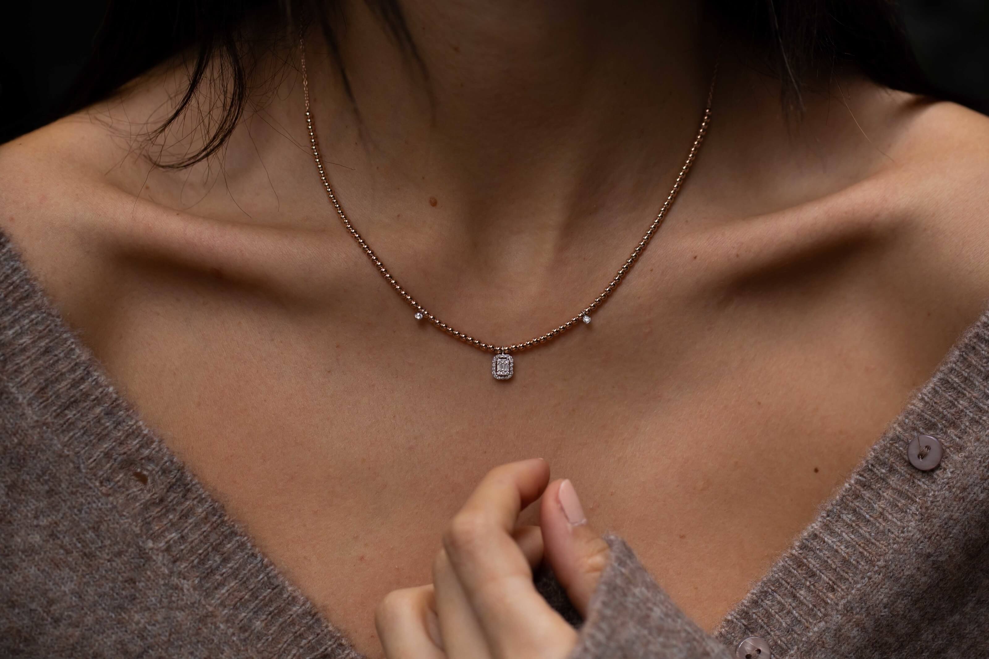 Baguette Necklace Cornet