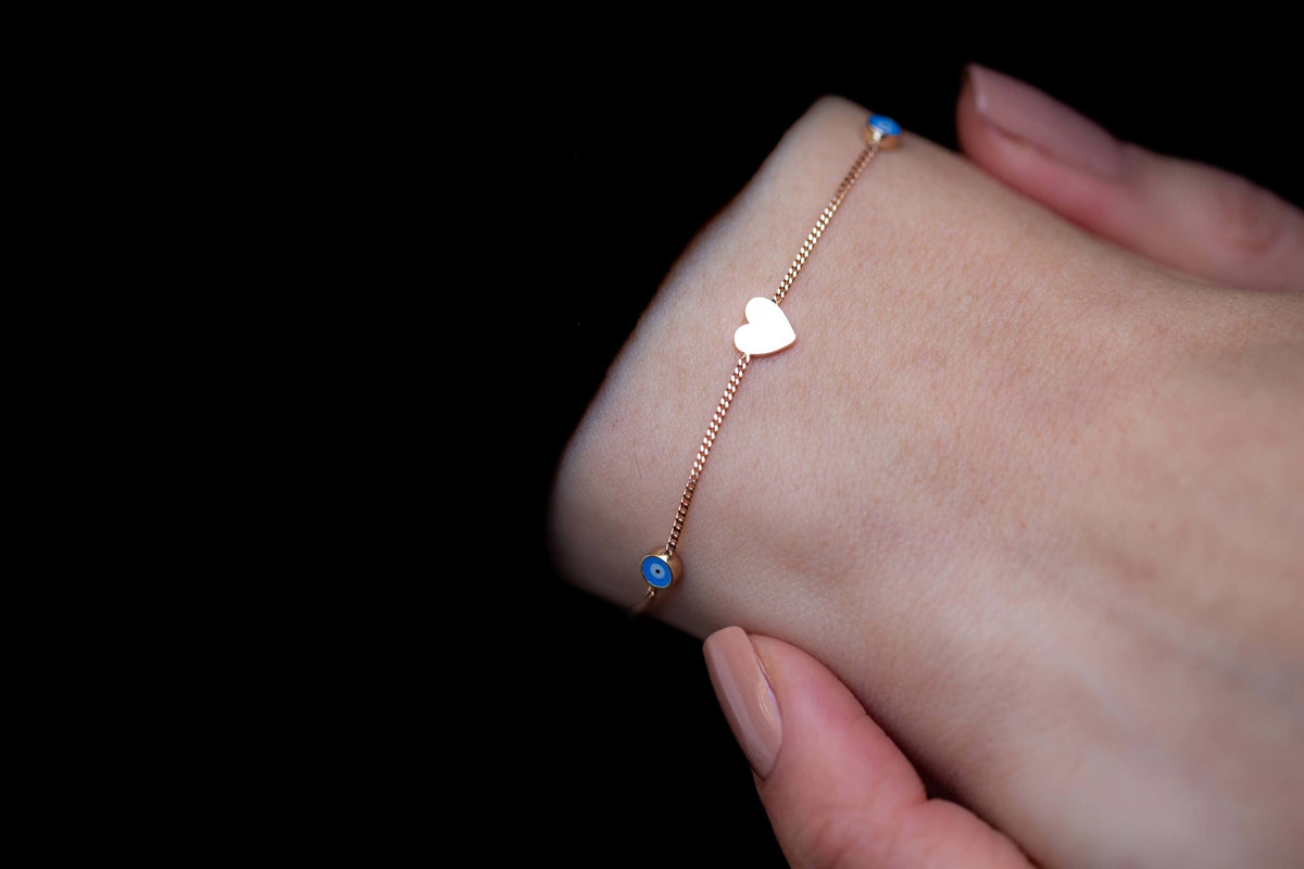 Enamel Heart Bracelet