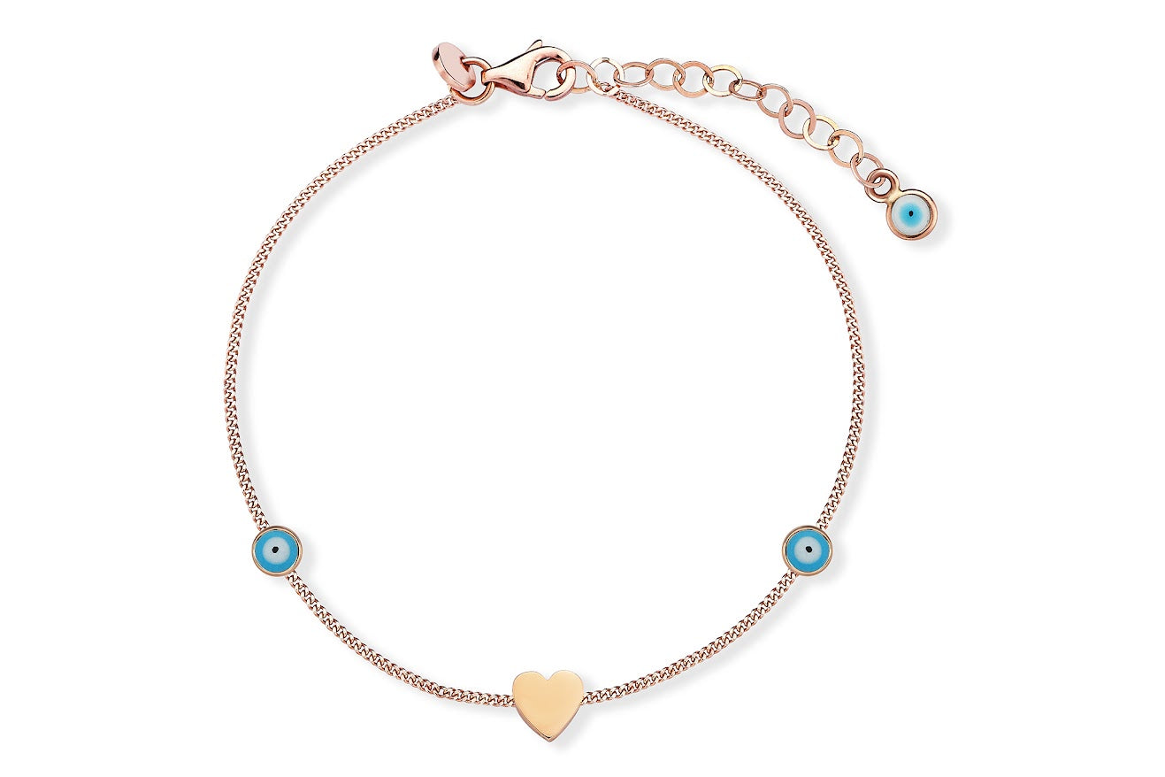 Enamel Heart Bracelet