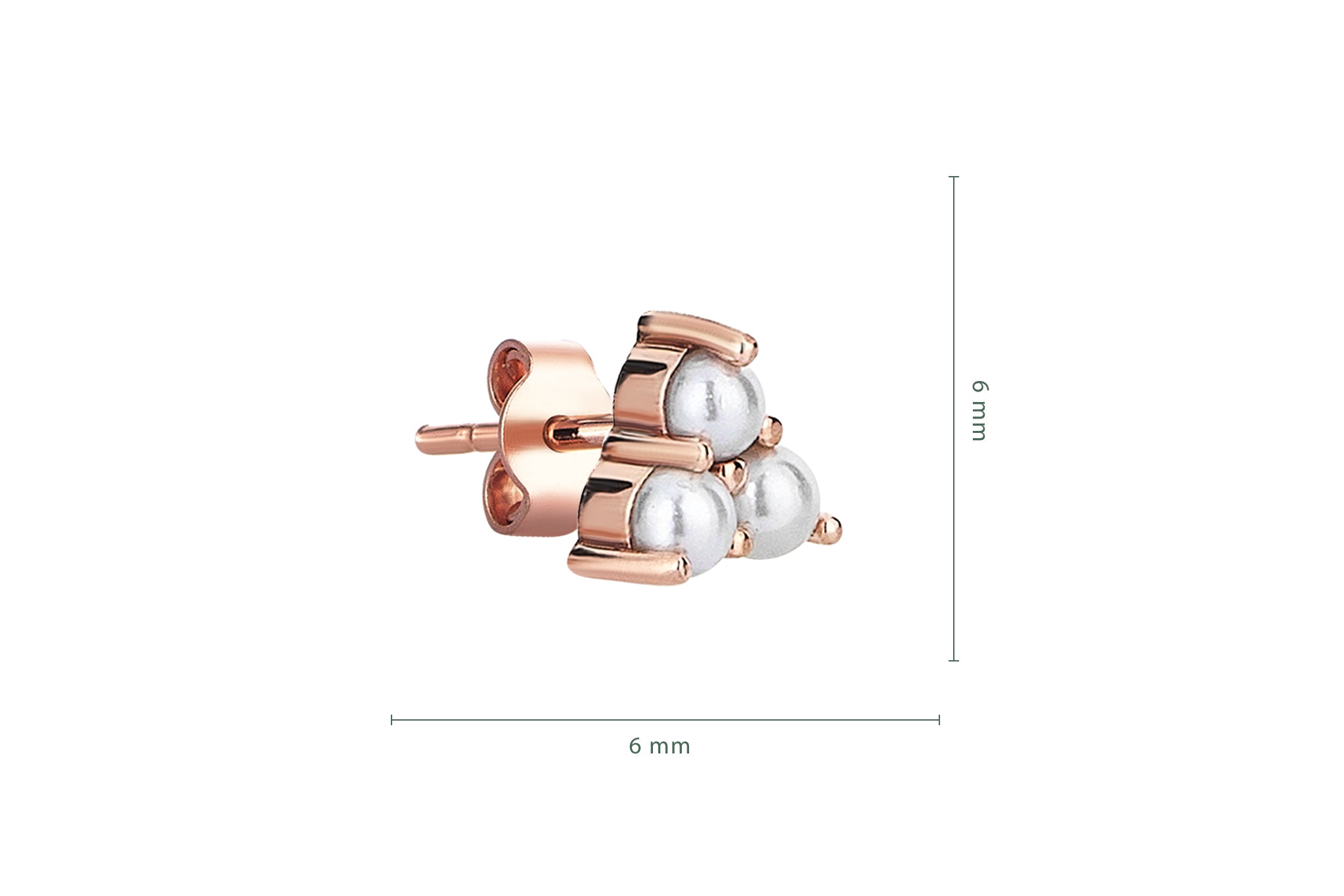 Three Pearl Earrings