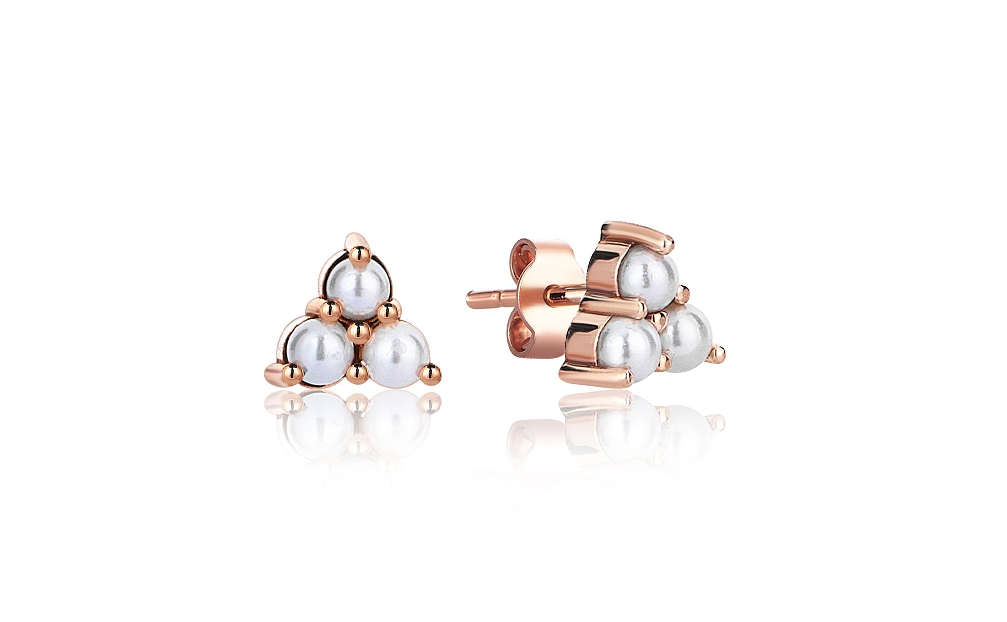 Three Pearl Earrings