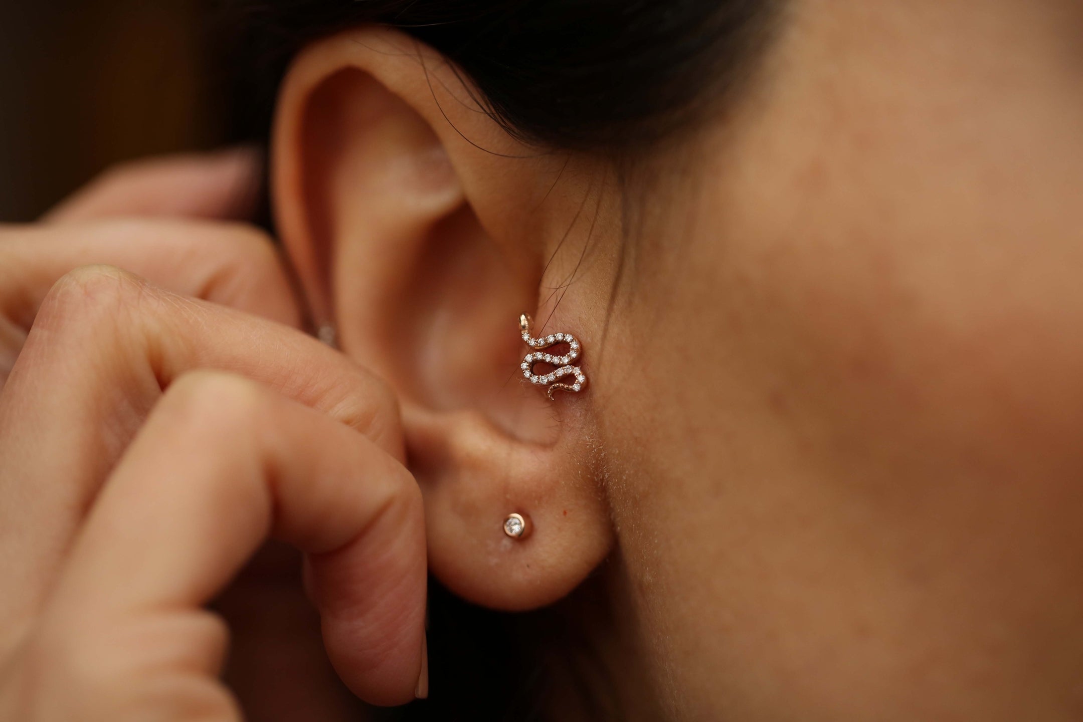 Snake Diamond Piercing