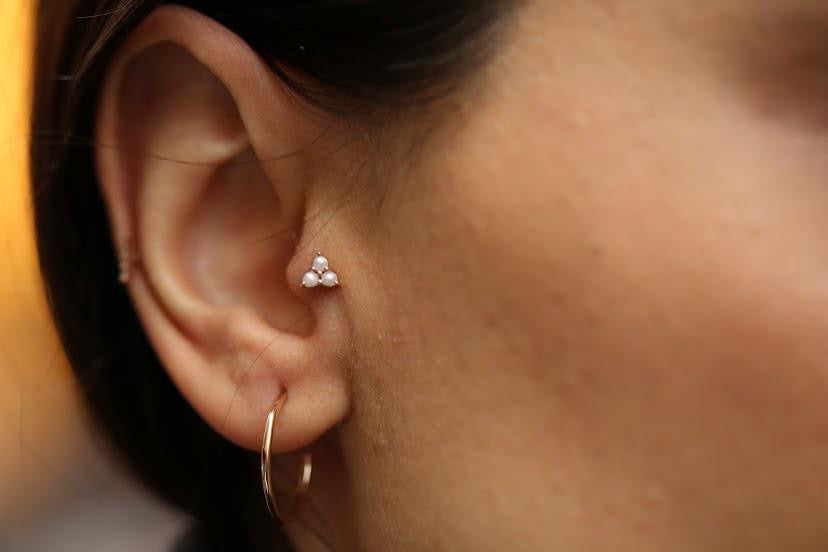 Three Pearl Piercing