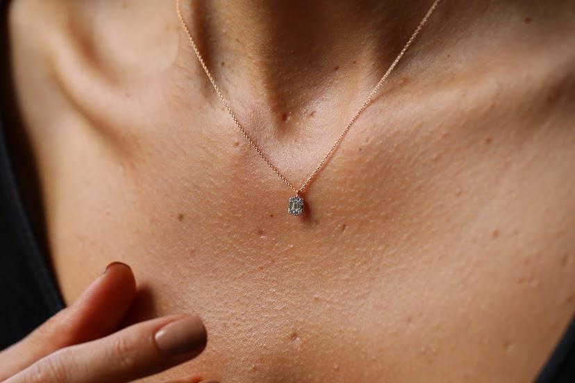 Hexagon Baguette Necklace