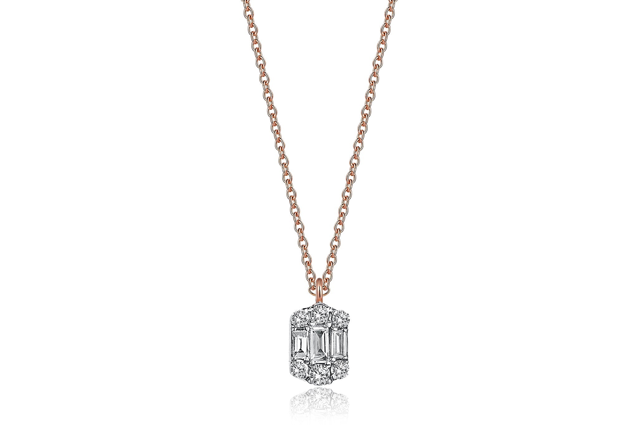 Hexagon Baguette Necklace