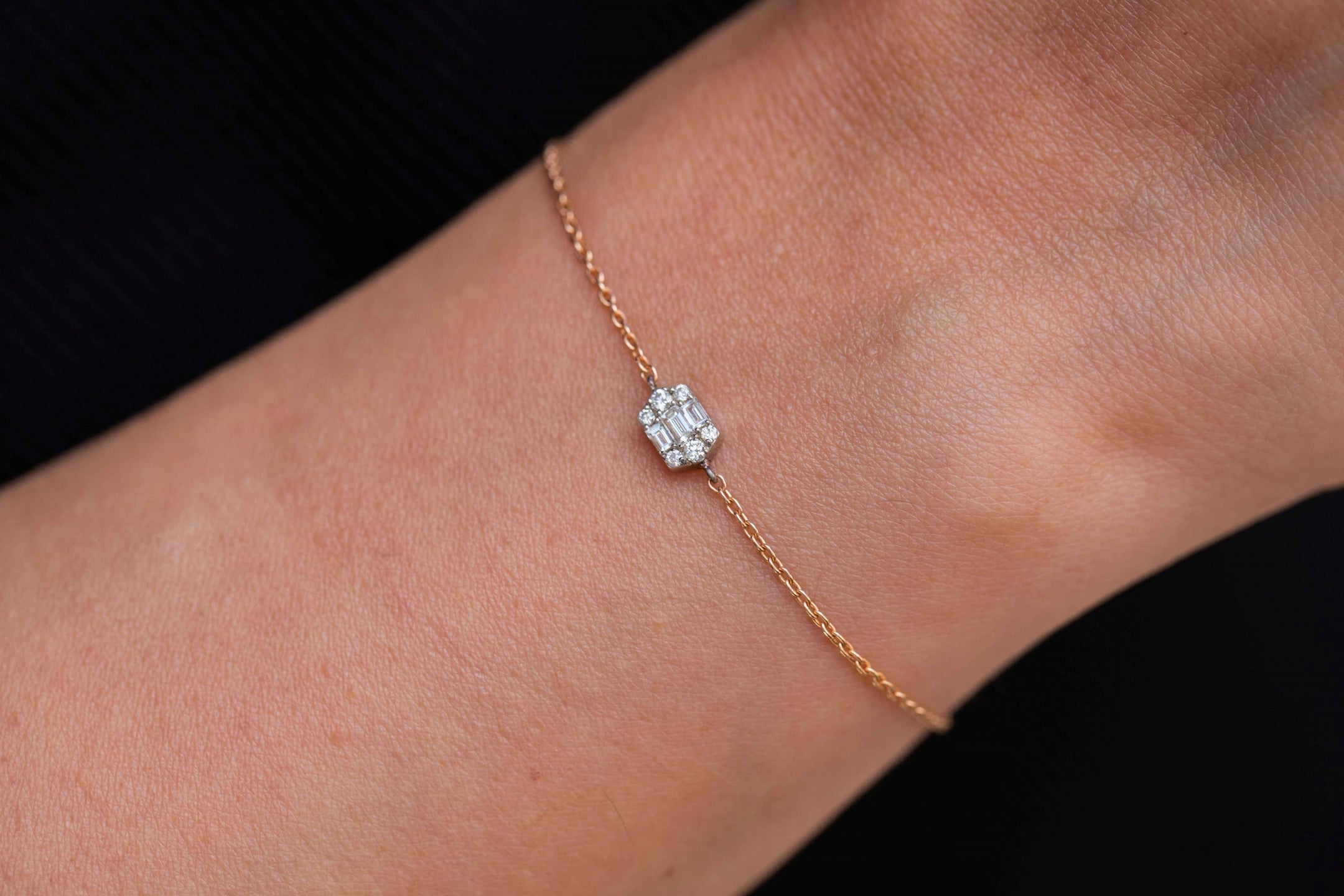 Hexagon Baguette Bracelet